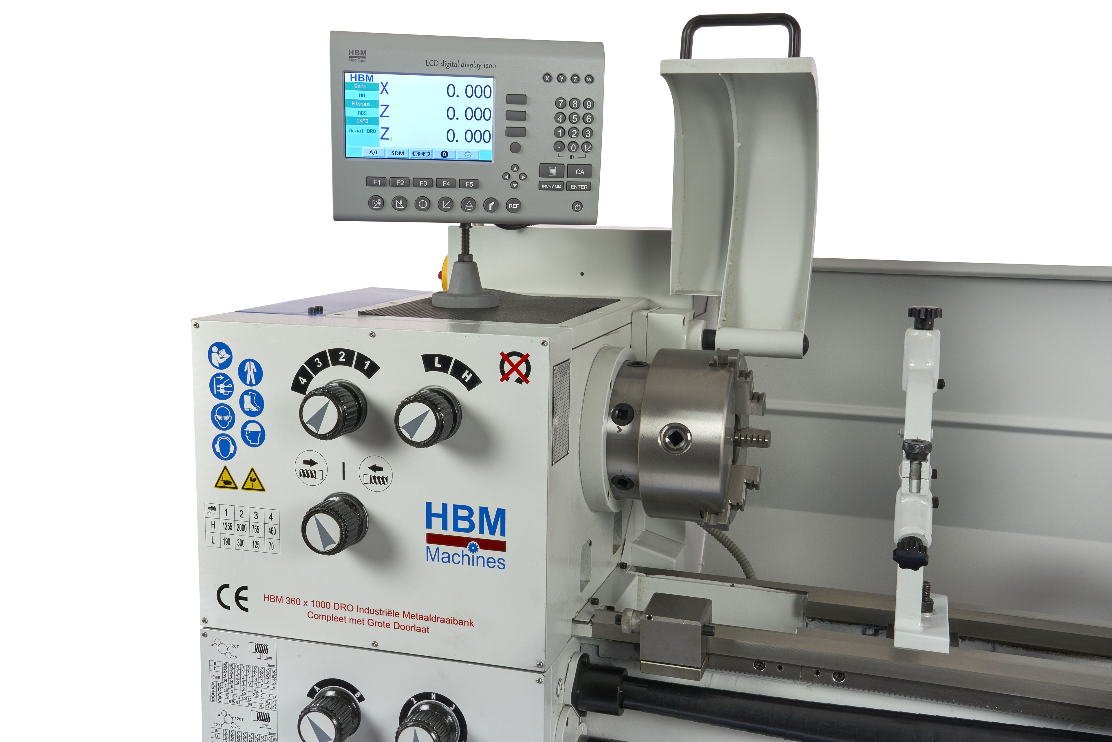 HBM tour à métaux 360 x 1000 DRO 230 Volt Image 9