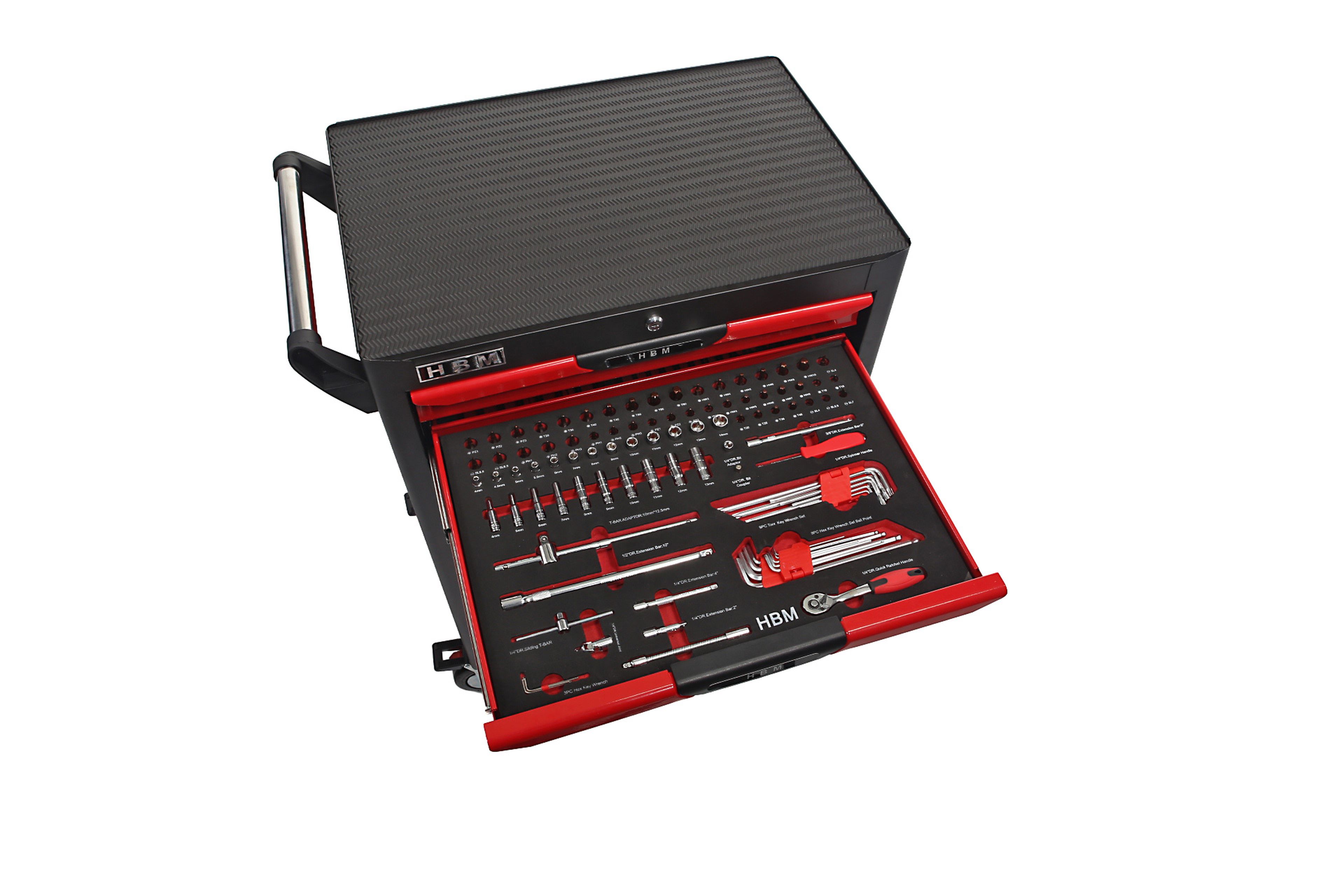 HBM professionele deluxe gevulde gereedschapswagen, 283 delig Image 6