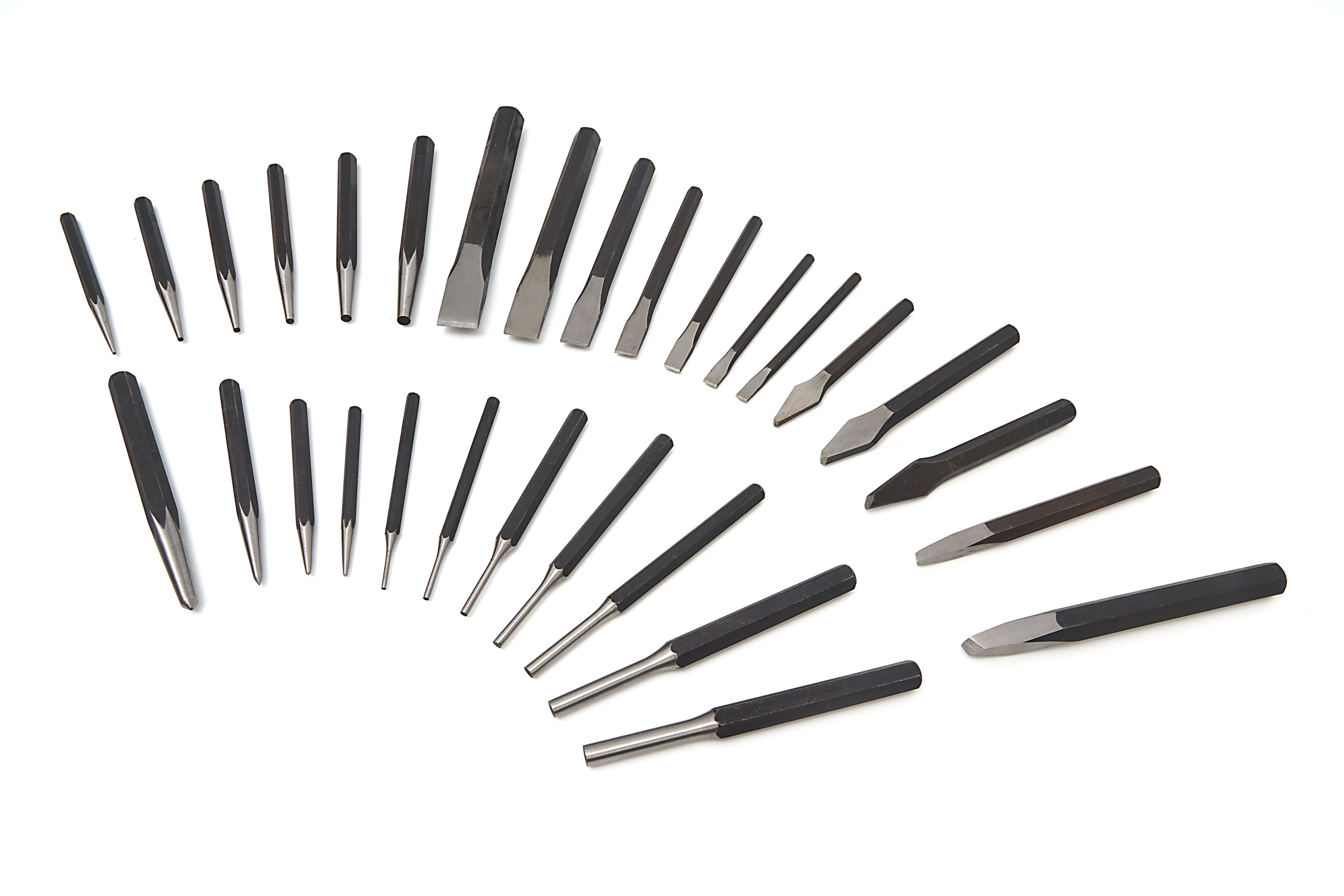 Set di scalpelli a freddo, estrattore e martello HBM da 29 pezzi Image 2