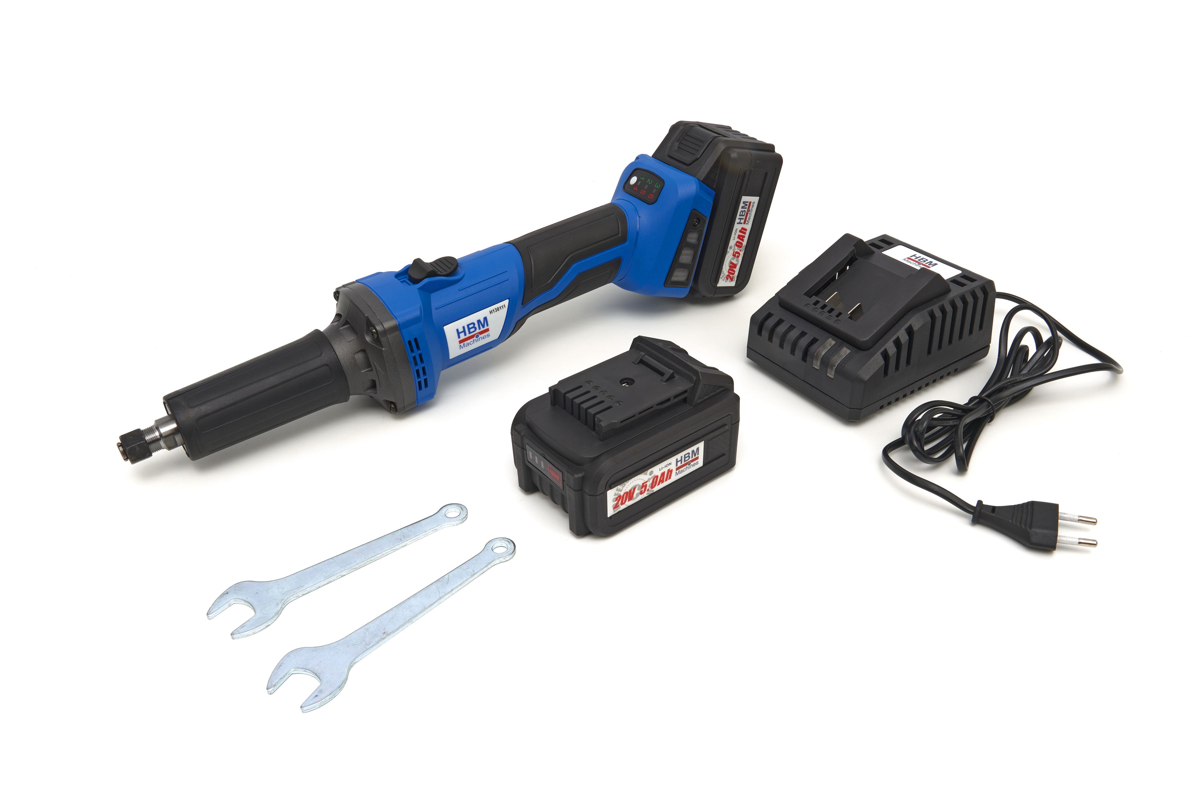Smerigliatrice Professionale HBM 20 Volt 5,0 AH Li-ion Inclusa 2 x Batterie Li-ion Image 2