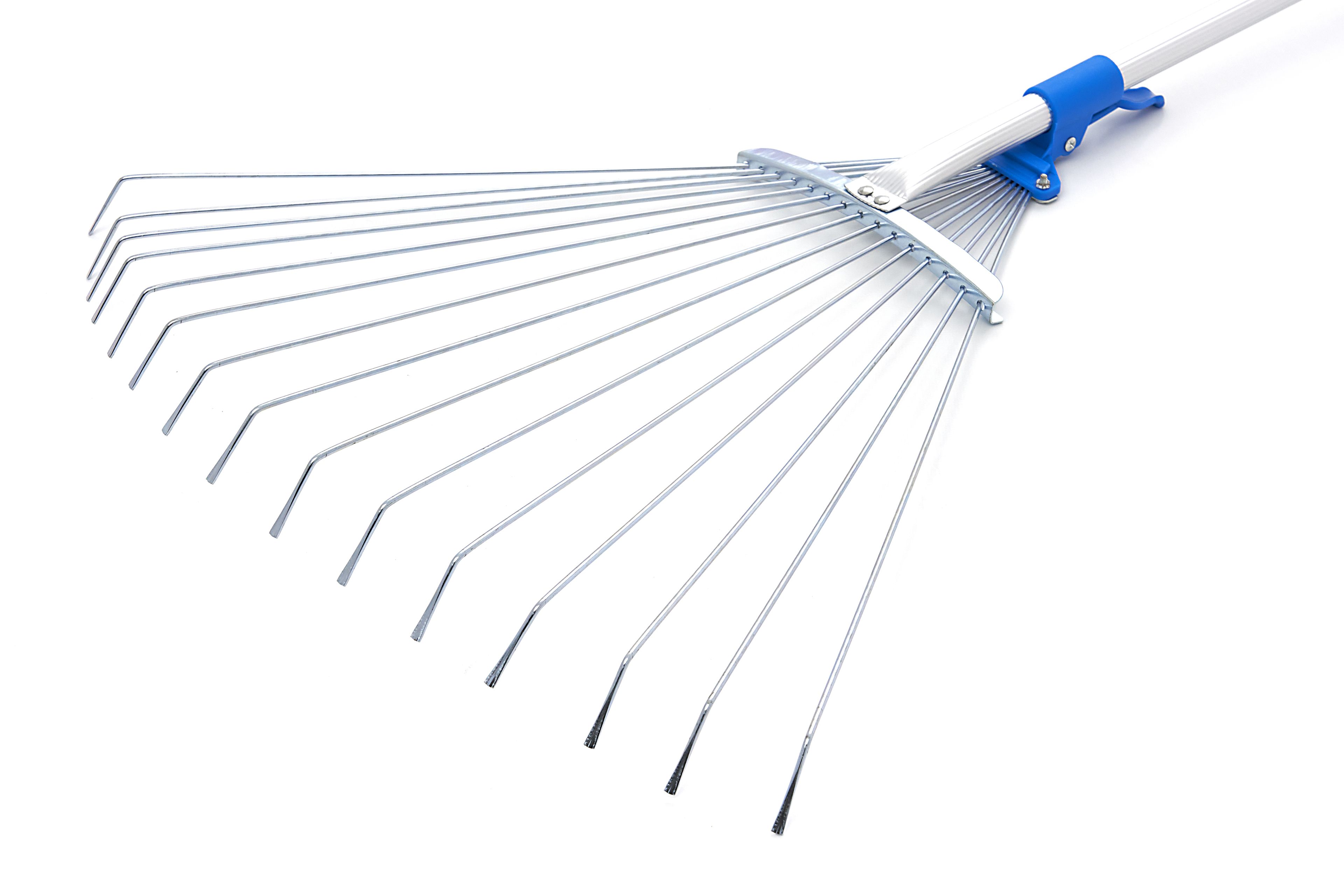 HBM 74-155 cm Rastrillo Telescópico para Hojas / Rastrillo de Césped con 15 Dientes Image 2