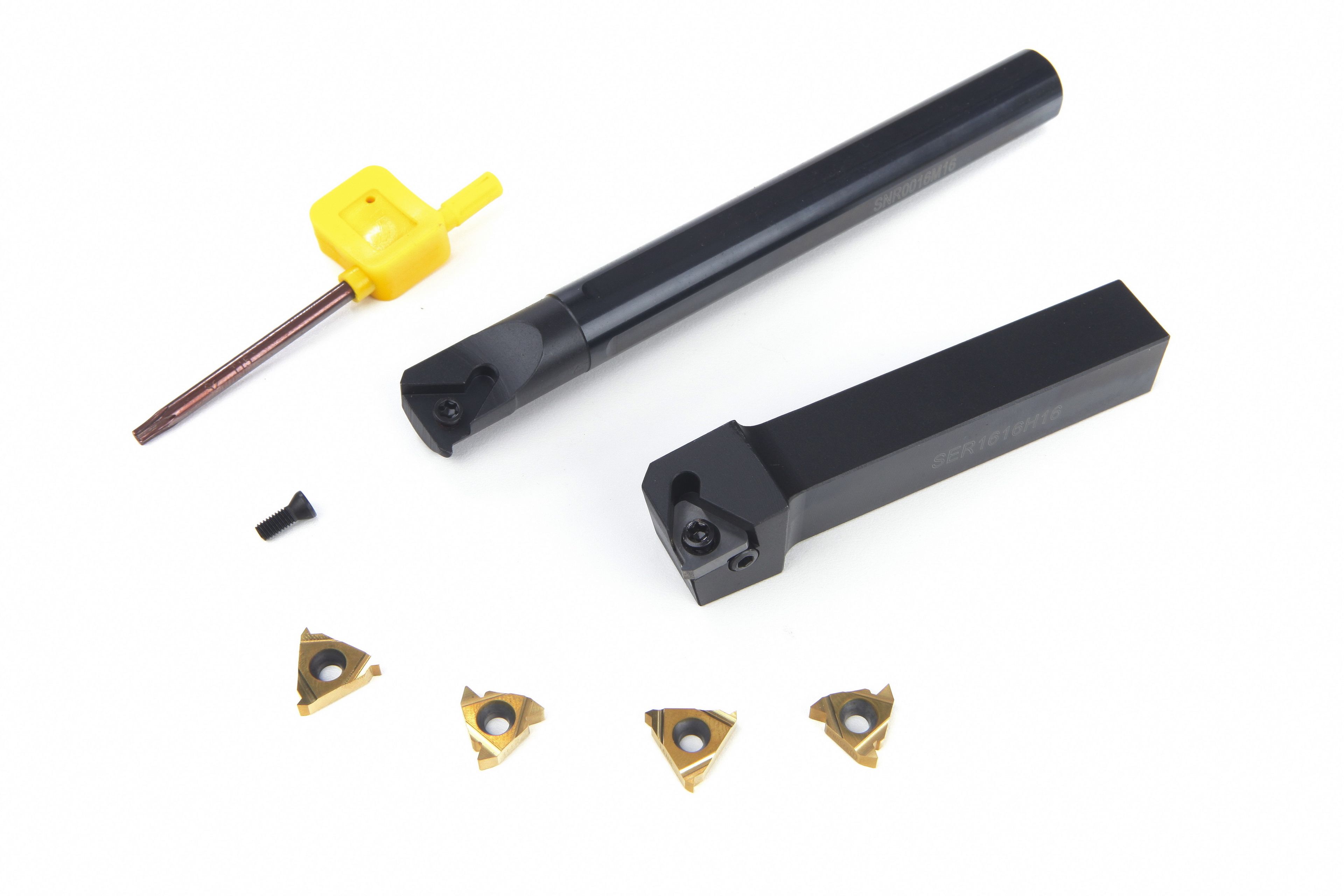 HBM 14 x 14 mm – Set da 9 utensili per filettatura interna/esterna Image 2