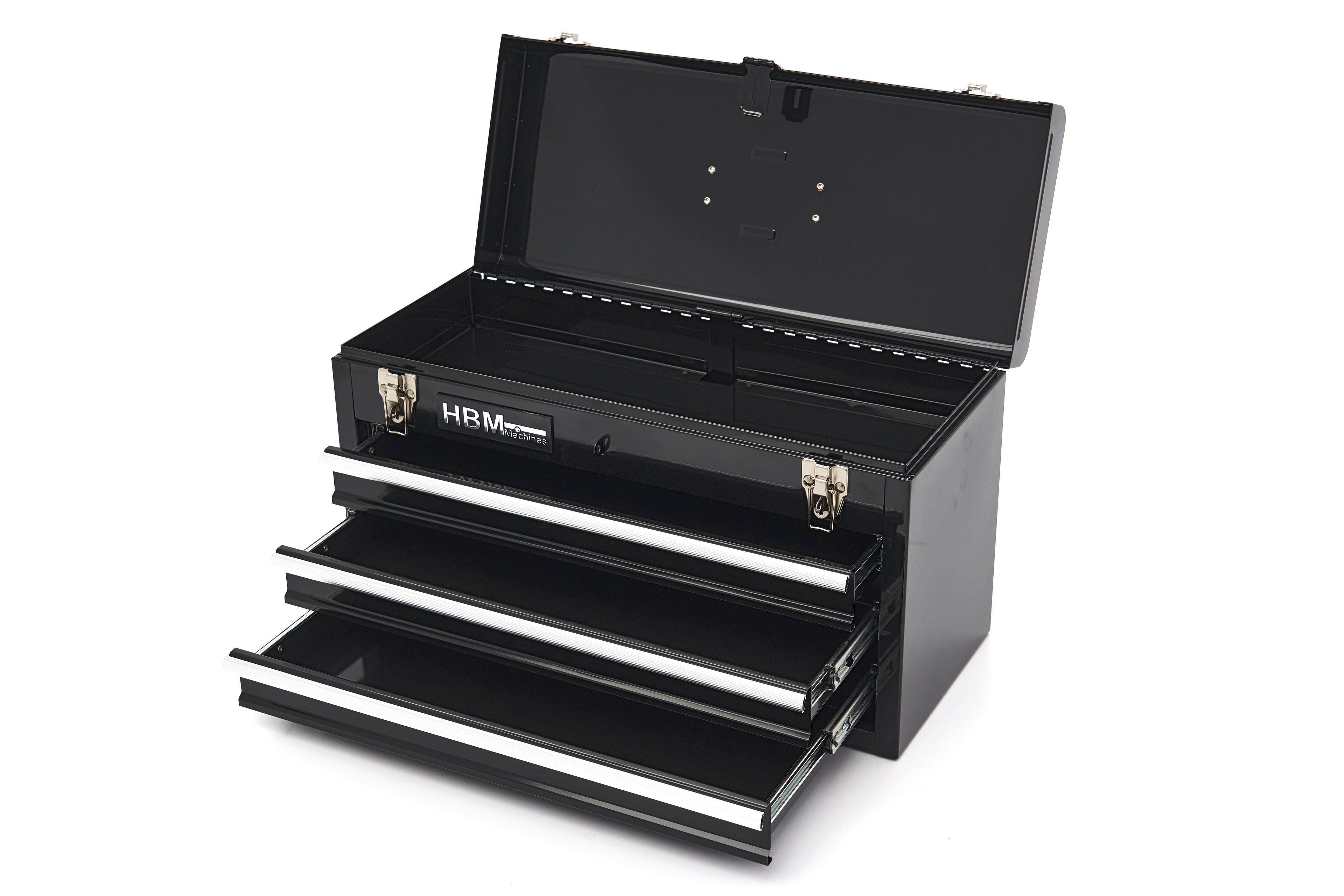 HBM gereedschapskist met 3 laden, zwart Image 4