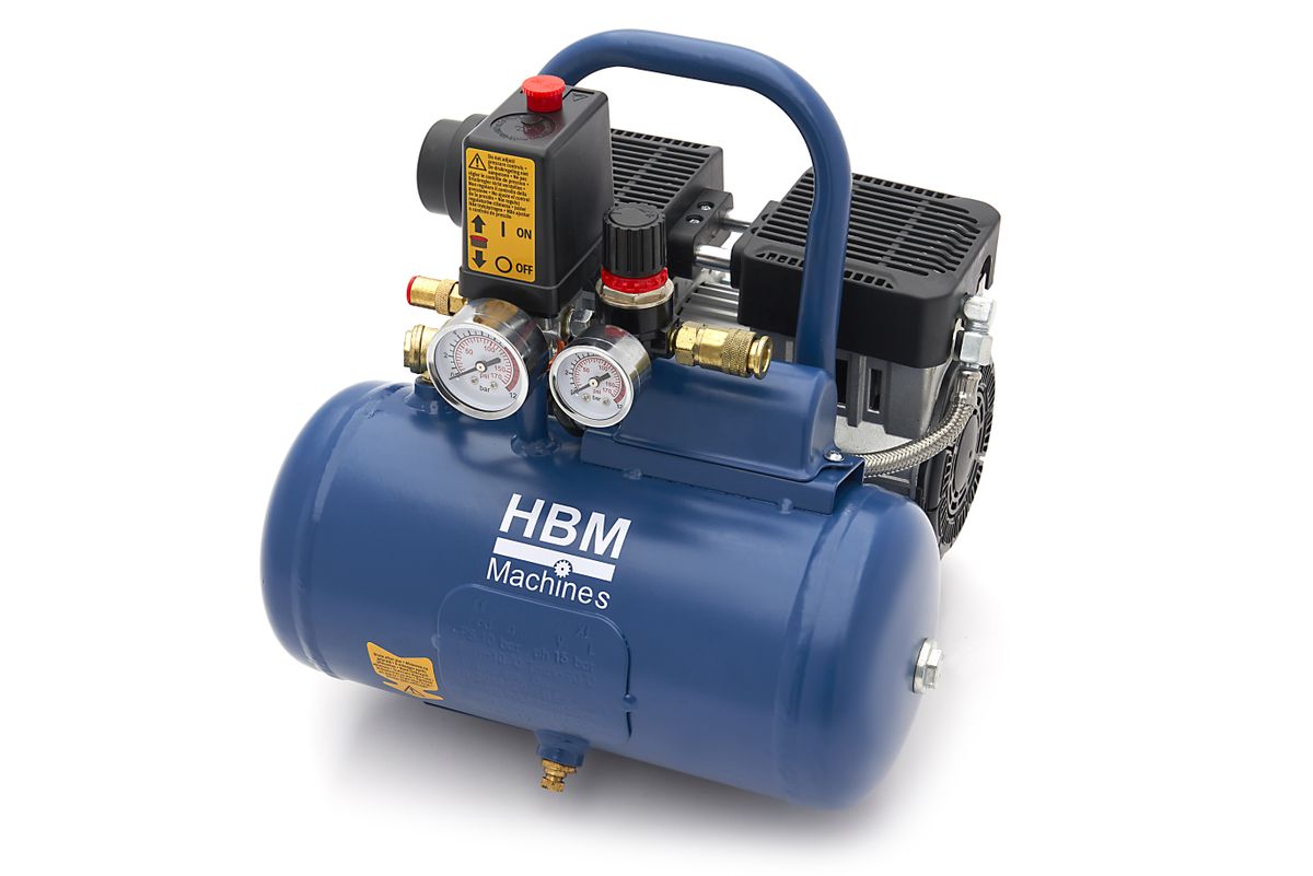 HBM compresor silencioso sin aceite de 6 litros