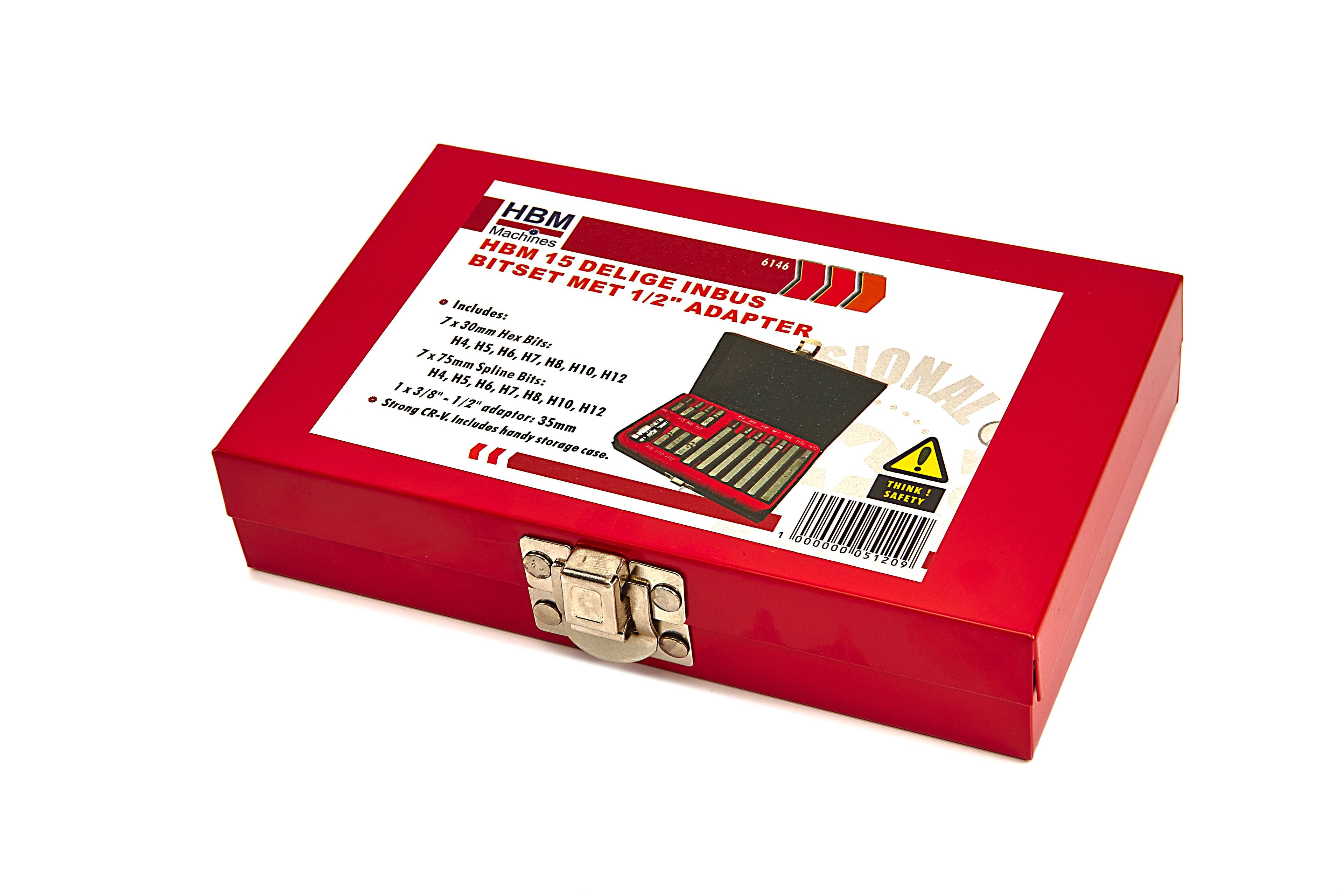 HBM 15-teiliger sechskant-Bitsatz mit 1/2 inch-Adapter Image 3