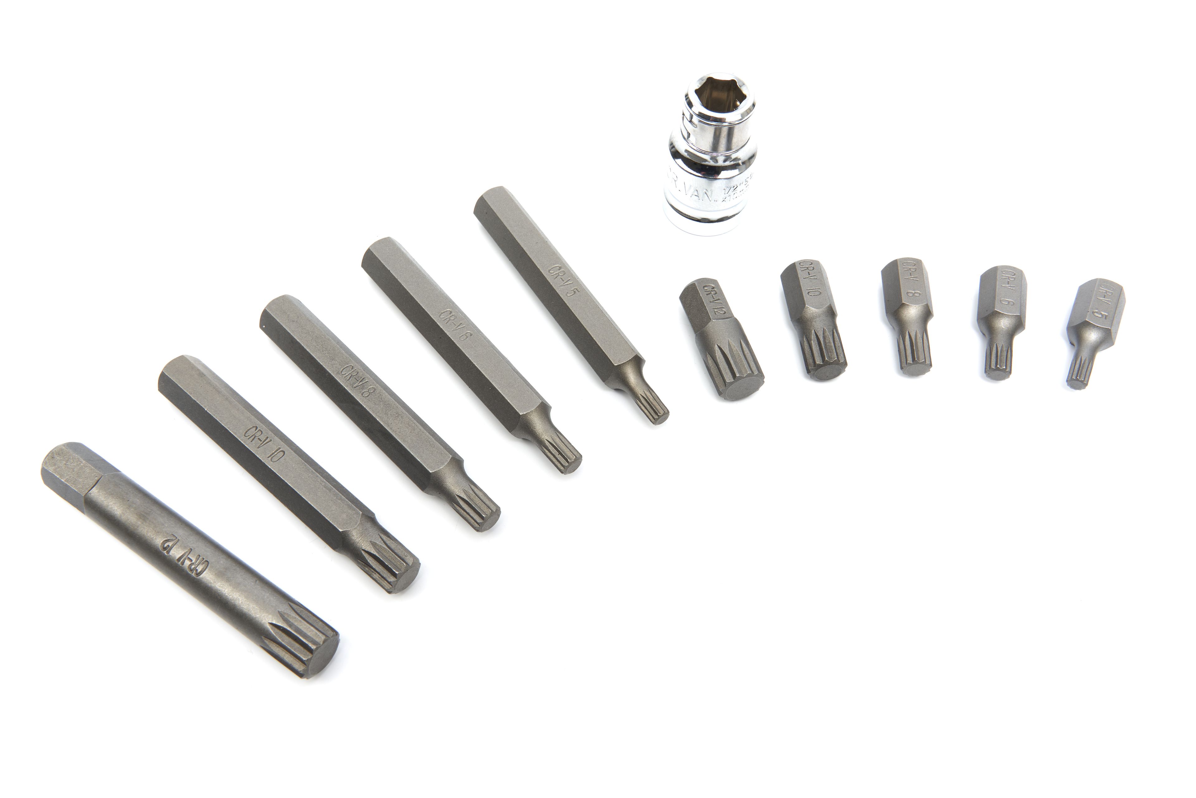 HBM 11-teiliger Spline-Bitsatz mit 1/2inch-Adapter Image 4