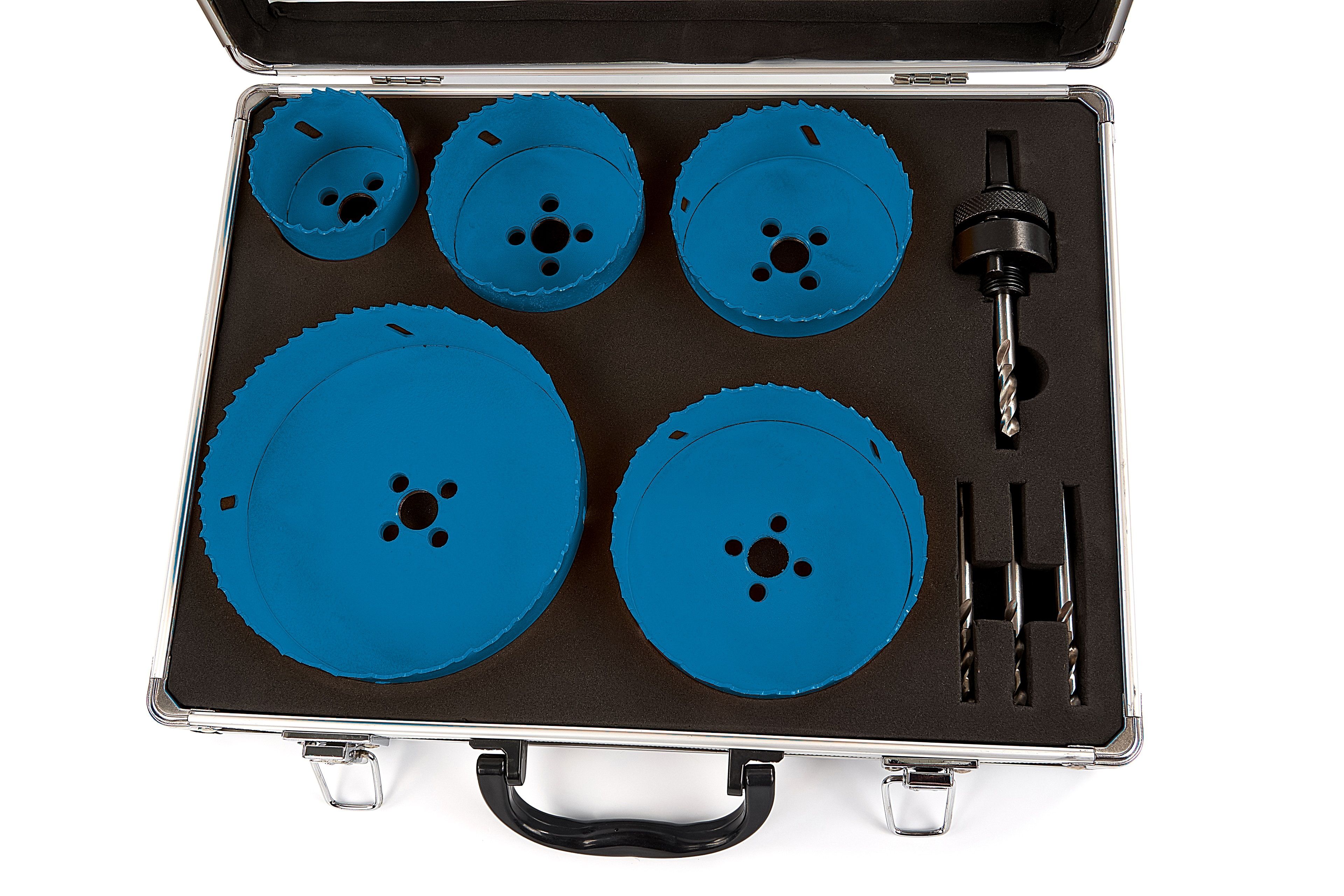 HBM Juego de sierras de corona bimetálicas de 9 piezas, tamaños grandes Image 2