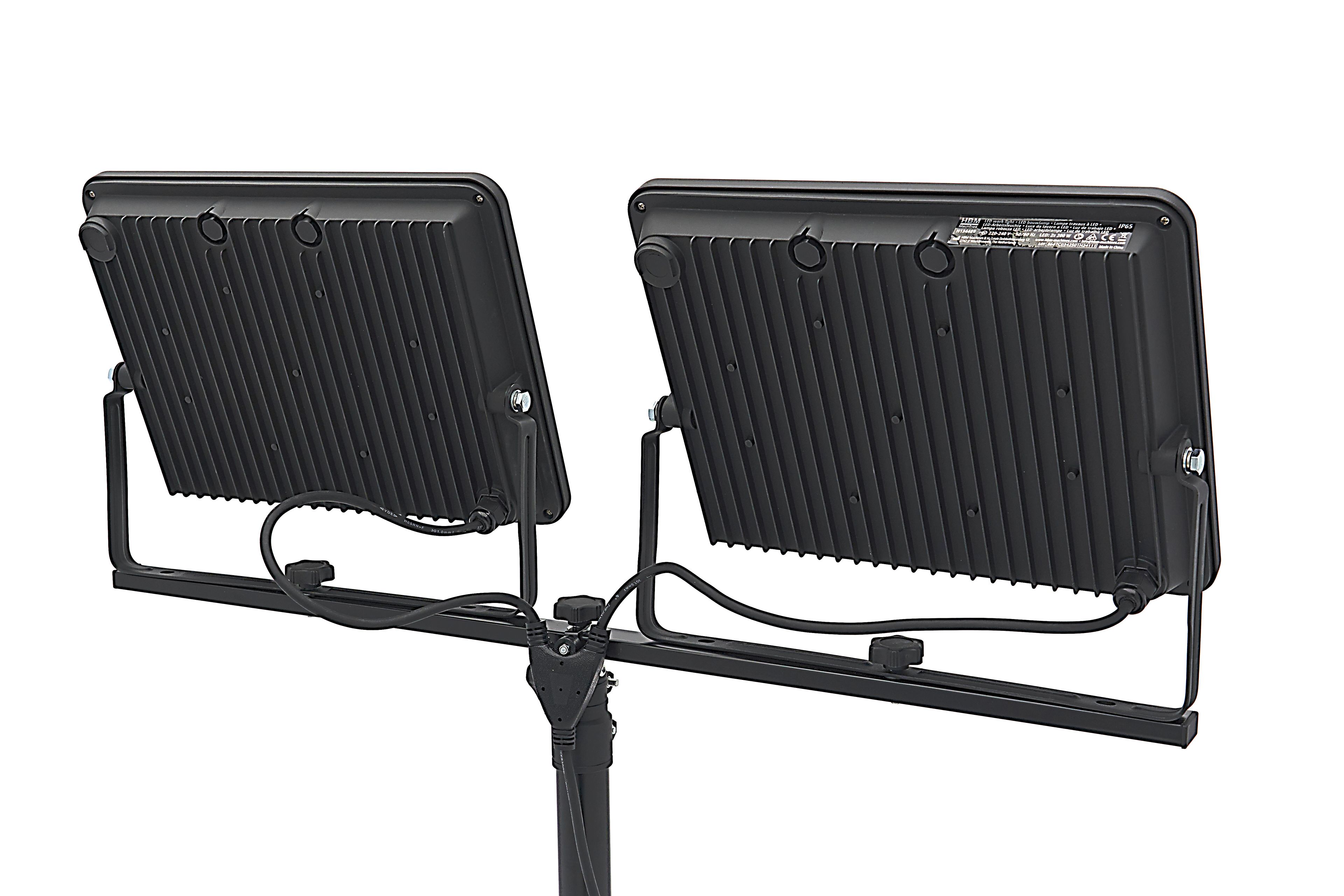 HBM dubbele LED bouwlamp met statief 5000K 20.500 lm | 200 W Image 8