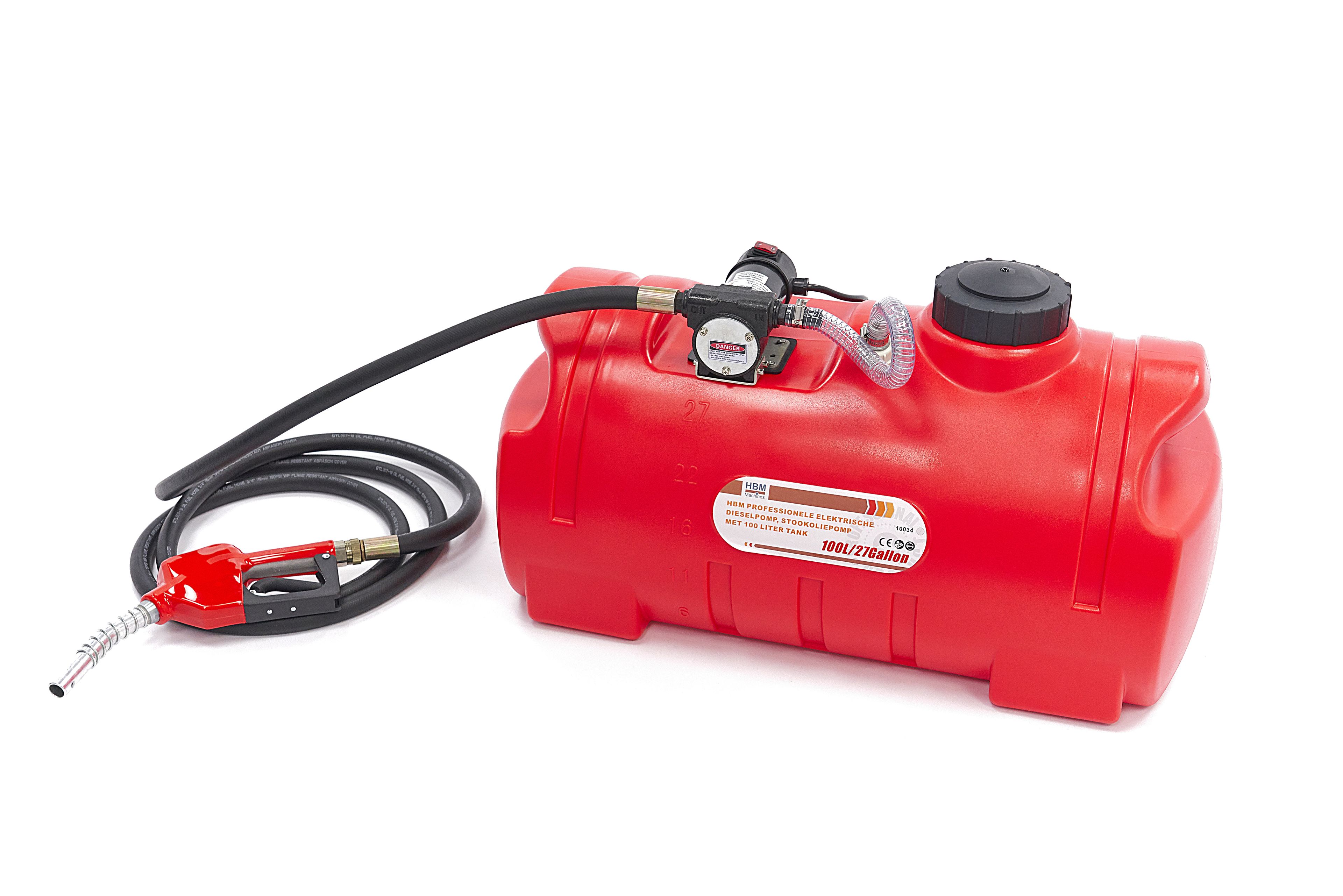 HBM Bomba diésel eléctrica profesional, bomba de fueloil con depósito de 100 litros Image 7