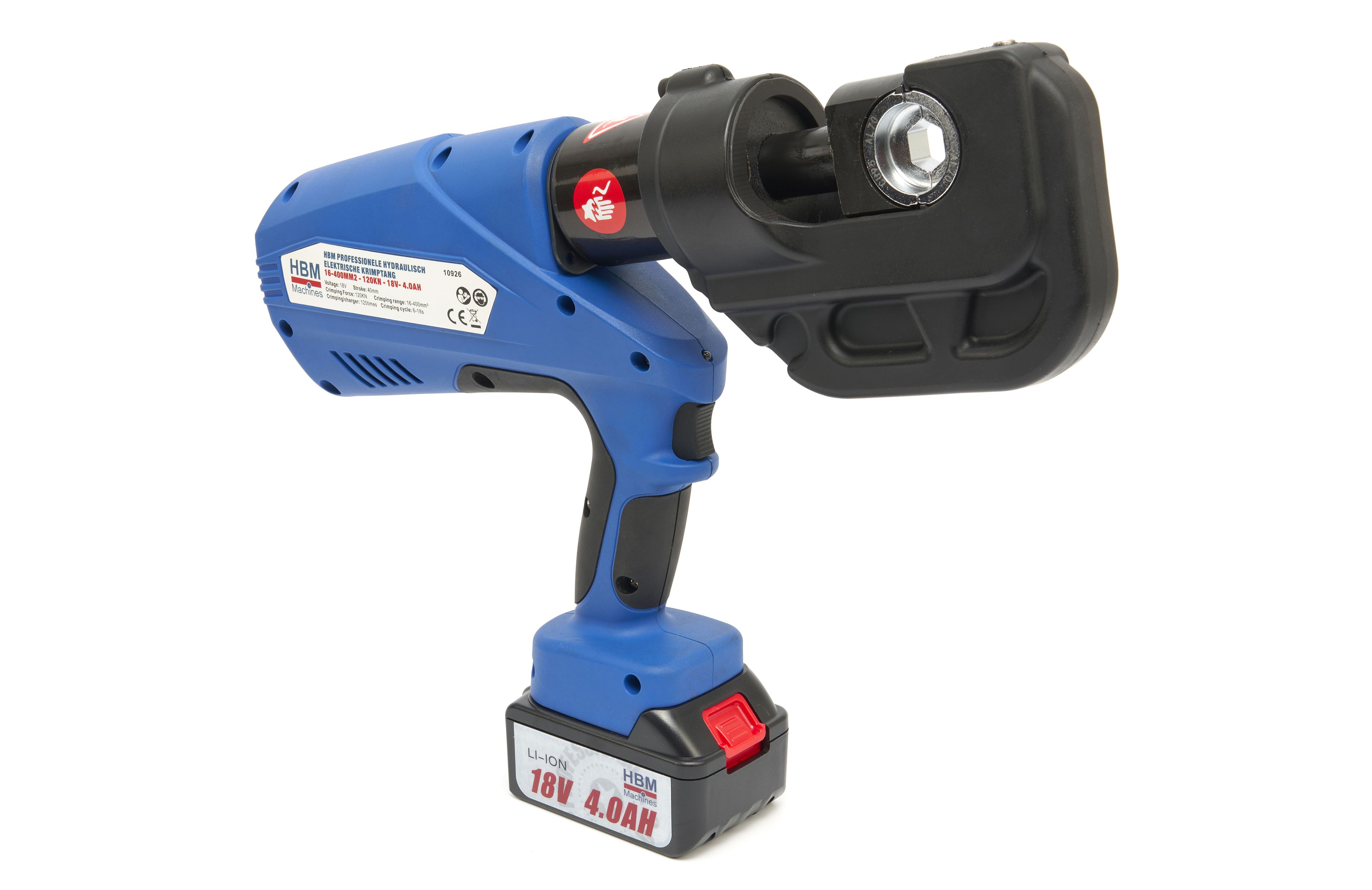 HBM Pince à sertir électrique hydraulique 16-400mm2 - 120KN - 18V- 4.0Ah Image 5
