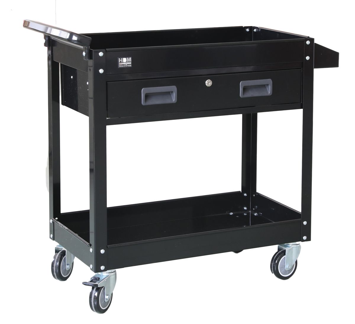 Carretilla de herramientas HBM de 90 cm, negra