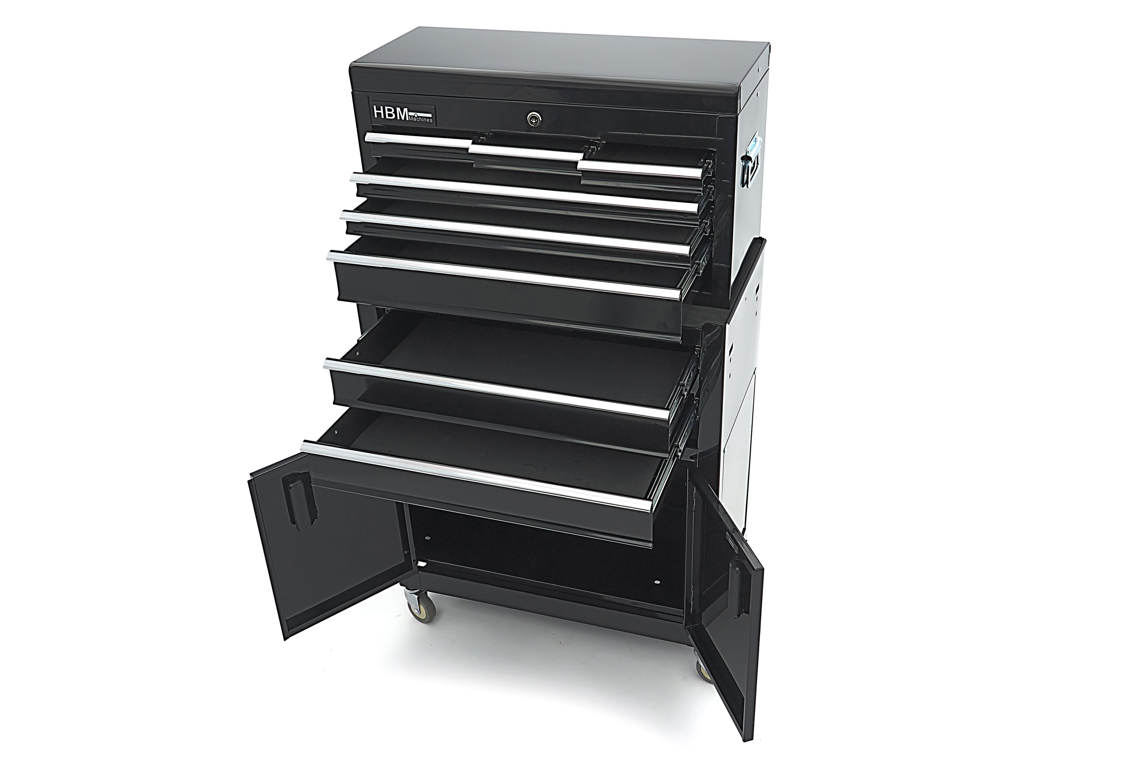 HBM gereedschapswagen inclusief opzetkast, zwart, model 2 Image 5