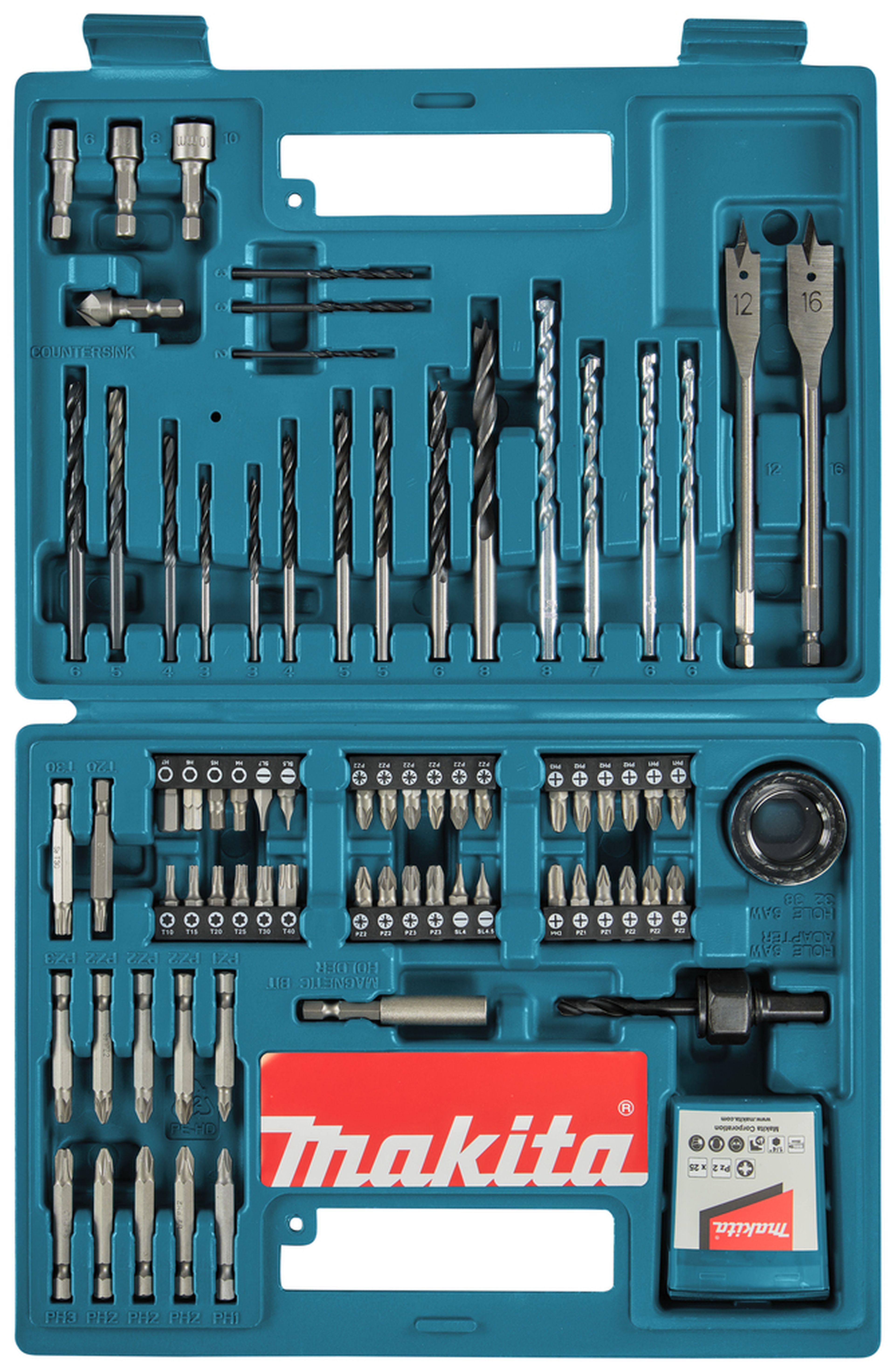 Set di punte/bit da avvitatura Makita da 100 pezzi B-54520 Image 4