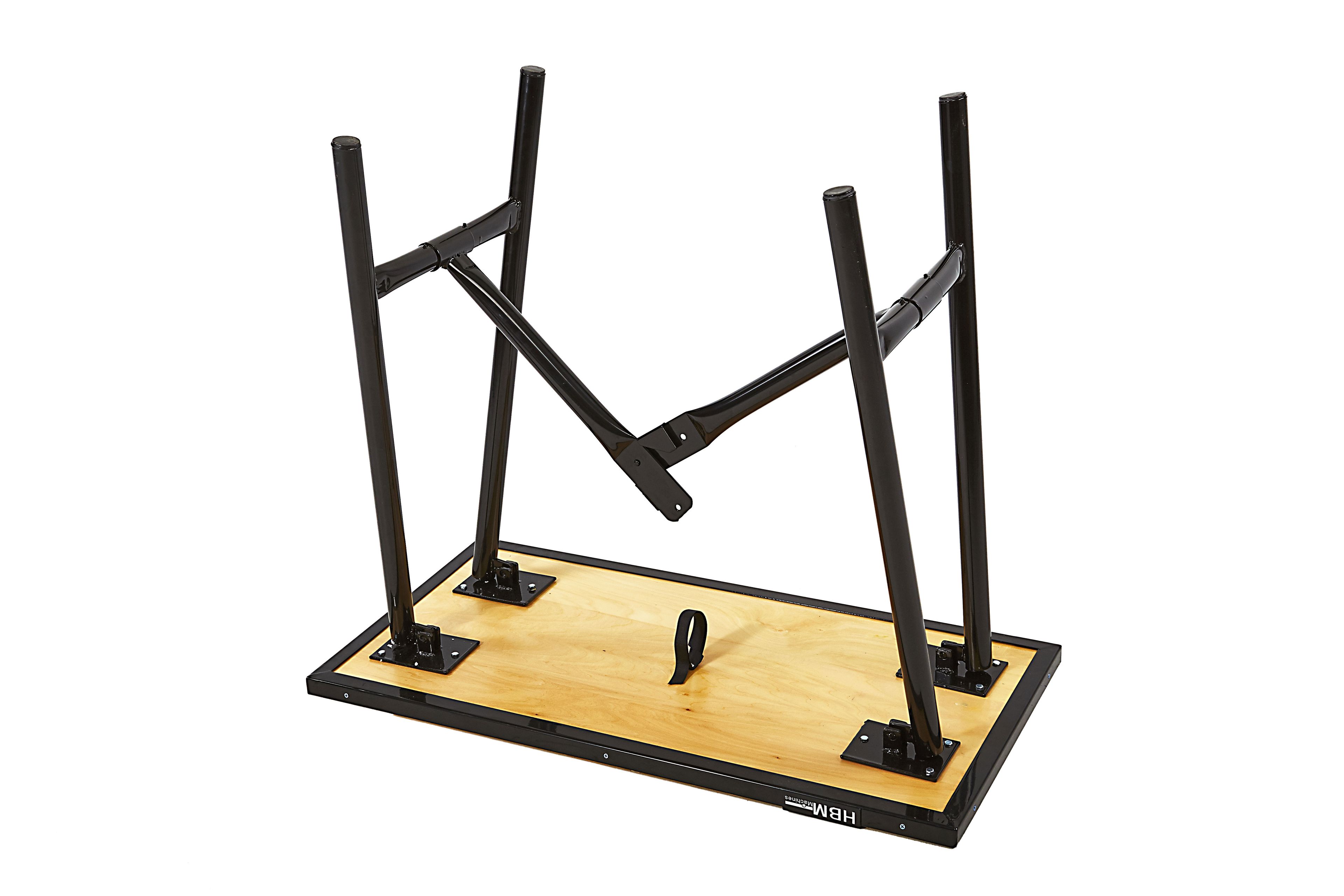 HBM Banco de trabajo plegable 100 cm Heavy Quality con tapa de madera NEGRO Image 3