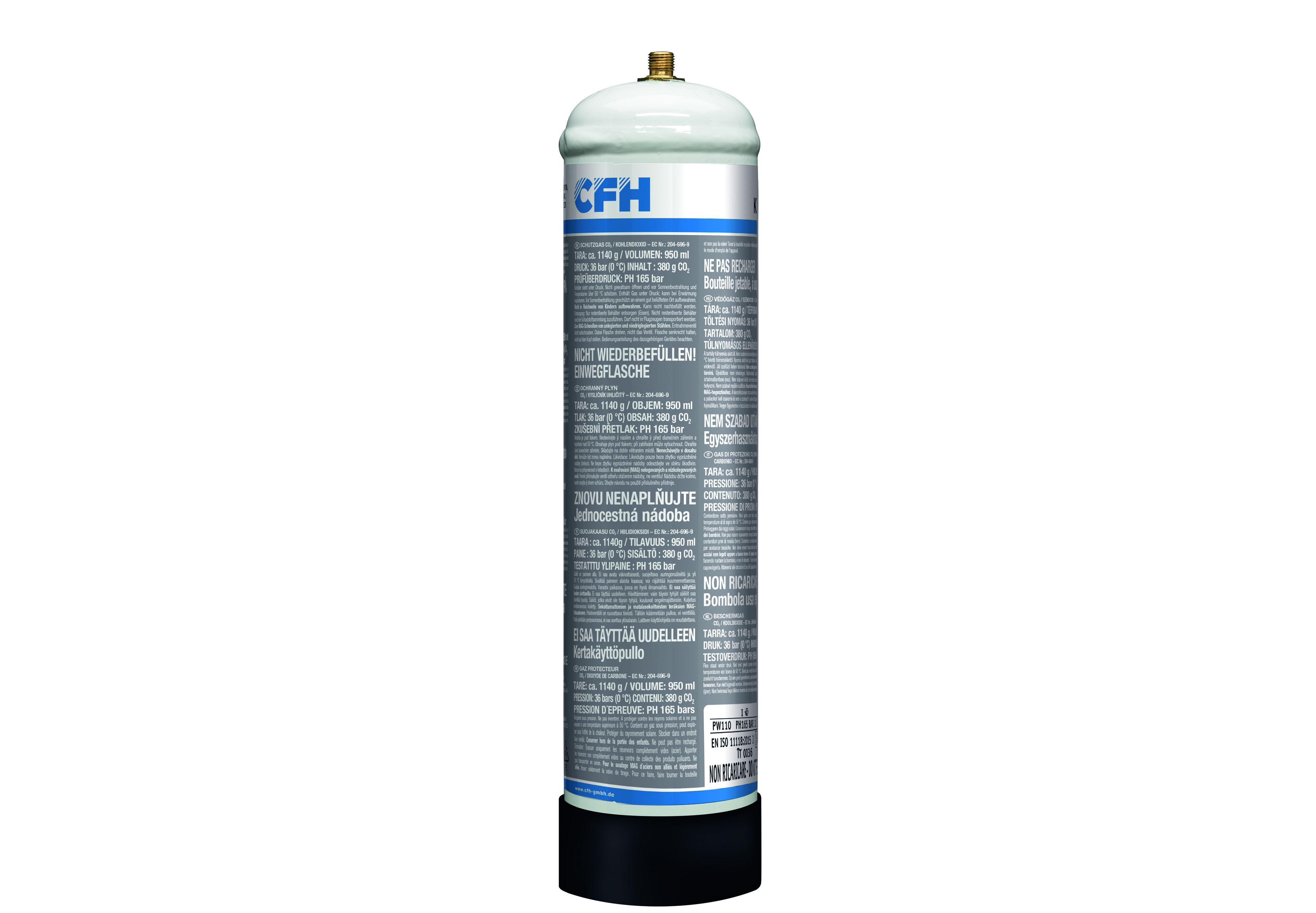 Cilindro di anidride carbonica CFH (CO²) 390 Gr