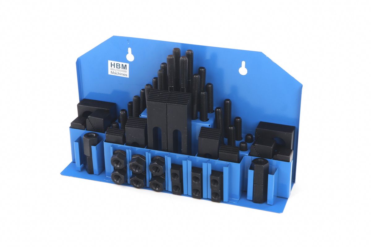 Kit Serraggio 58 Pezzi Per Macchine Utensili – Dadi A T, Bulloni A Doppia Estremità 3/8", Accessori Fissaggio