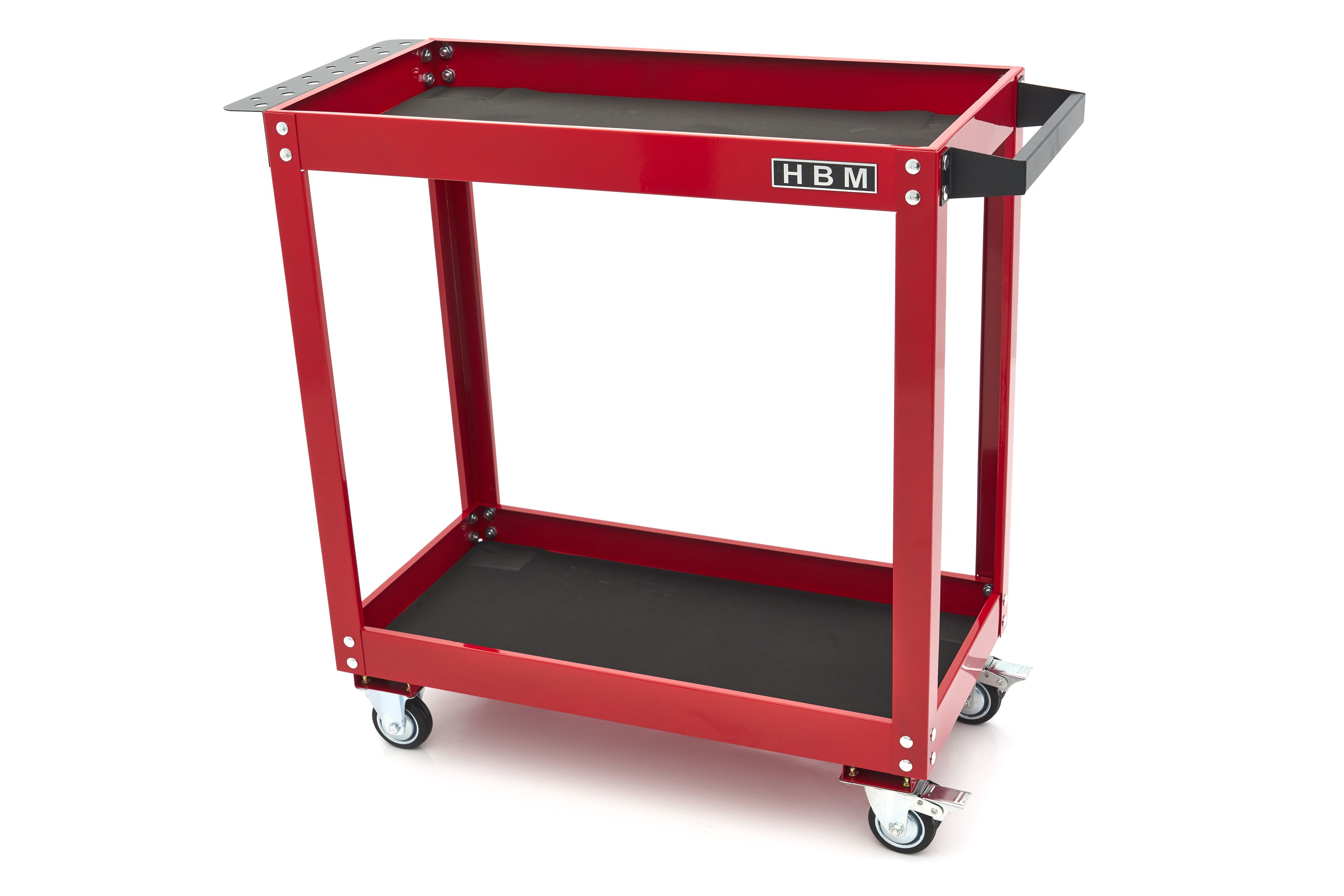 Carrello porta strumenti HBM a 2 piani, rosso