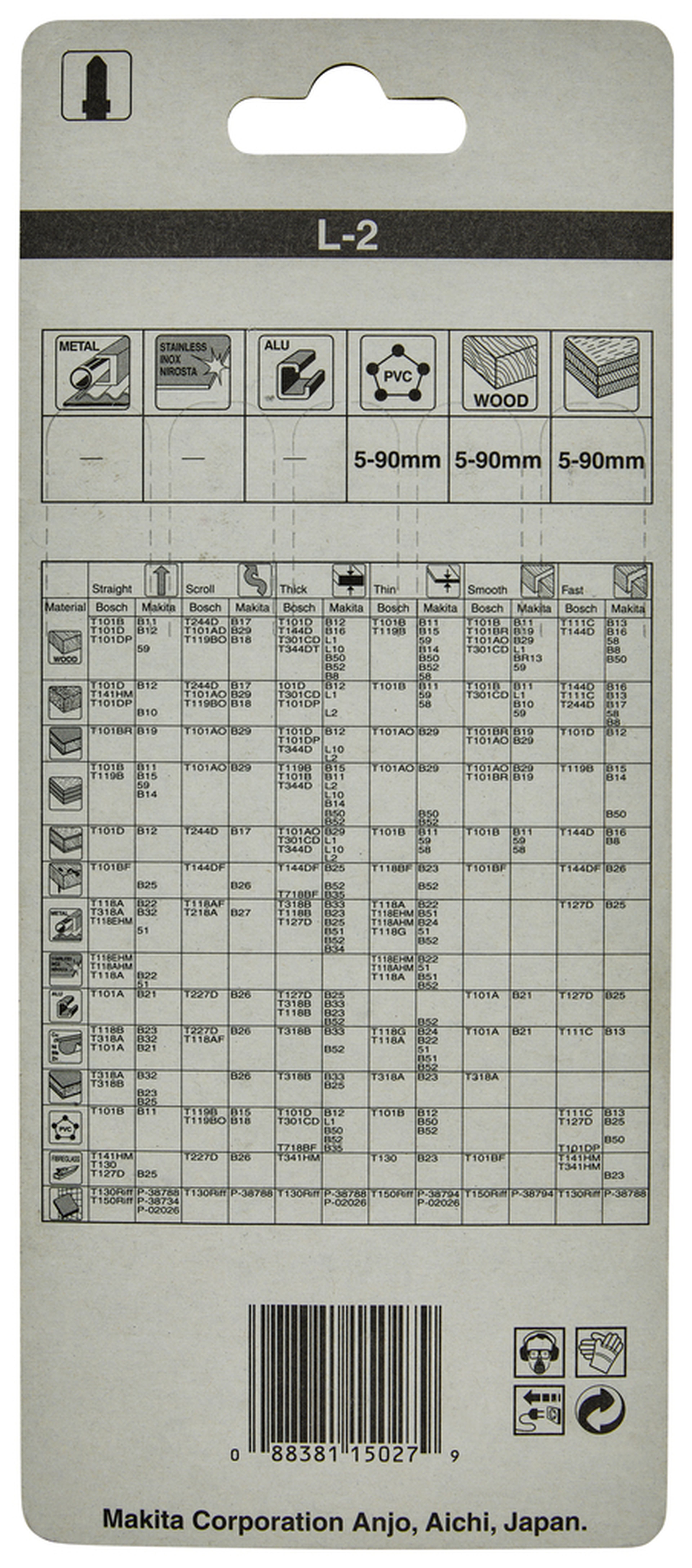 Makita Stichsägeblatt Holz und Kunststoff L2 A-86309 Image 3