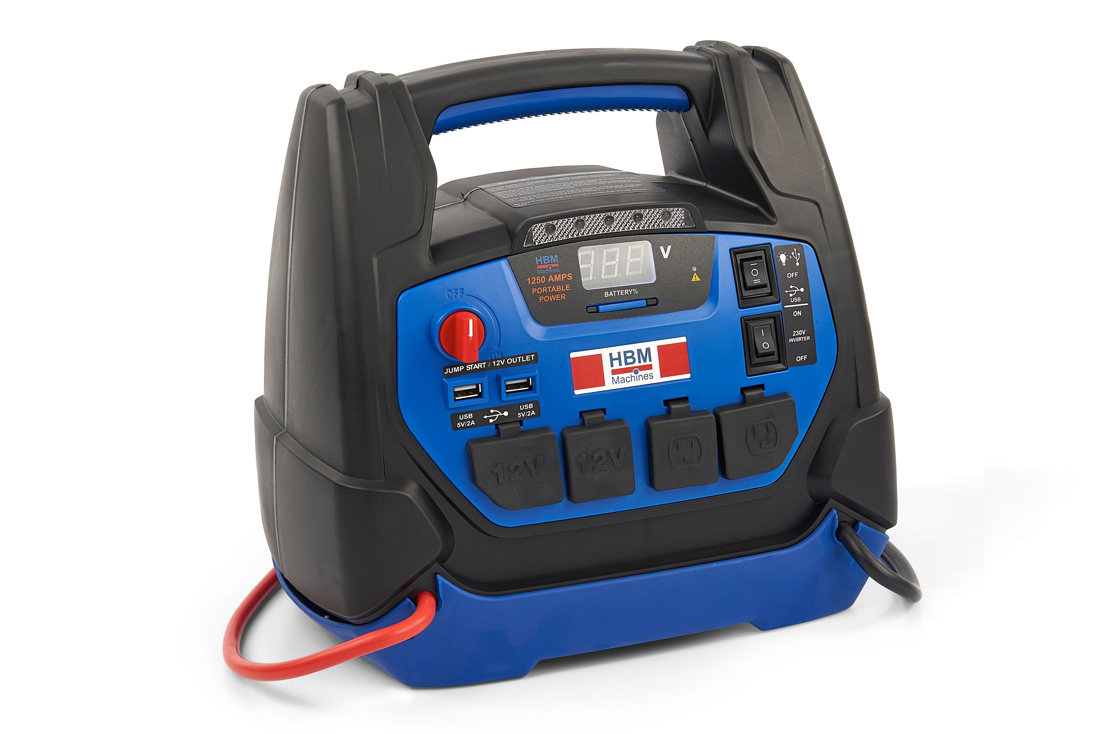 HBM Avviatore per auto, Booster di batteria, 12/230 Volt, 21 Ah Image 4