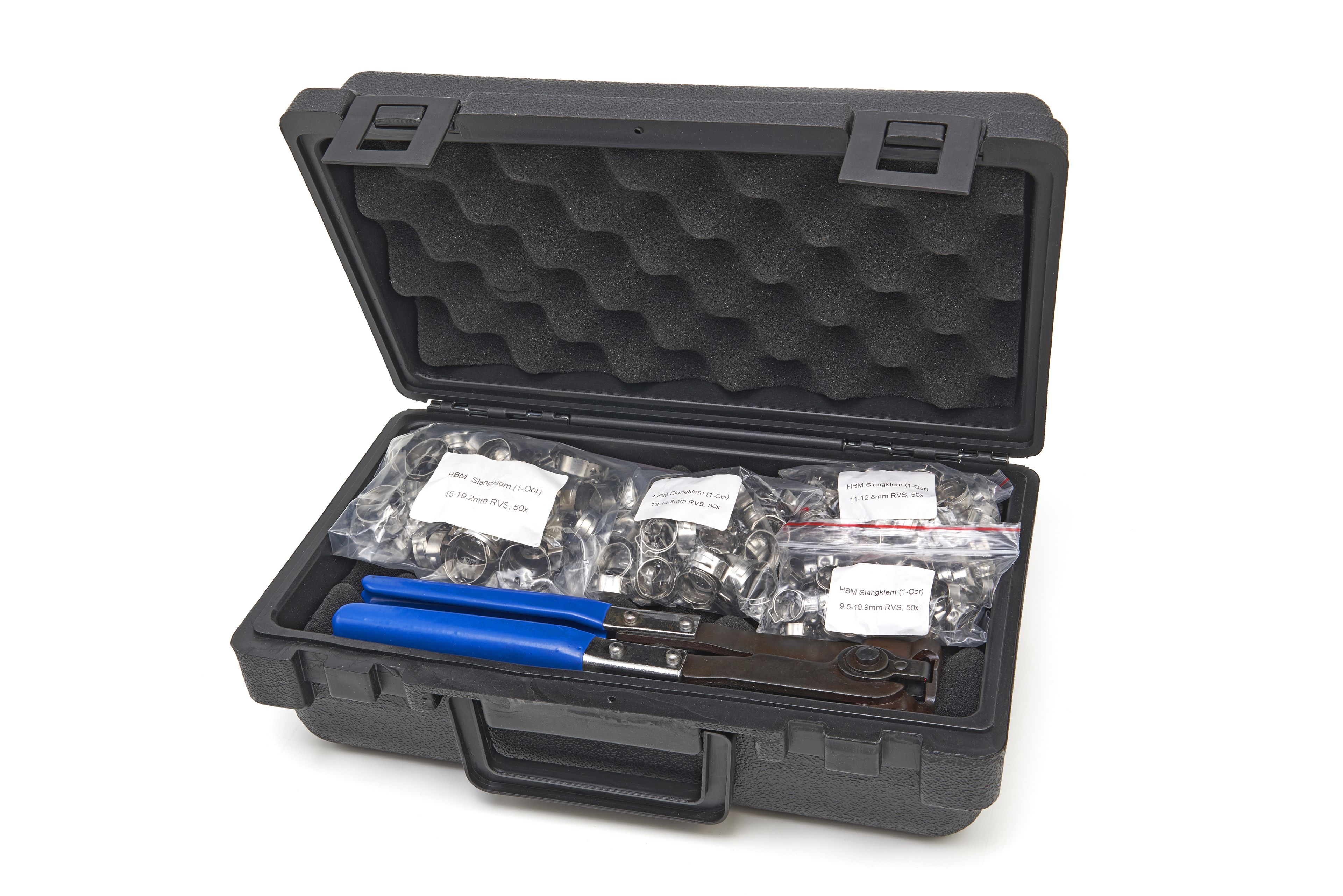 HBM Assortiment de colliers de serrage 202 pièces comprenant des pinces à colliers pour colliers de serrage 1 oreille Image 6