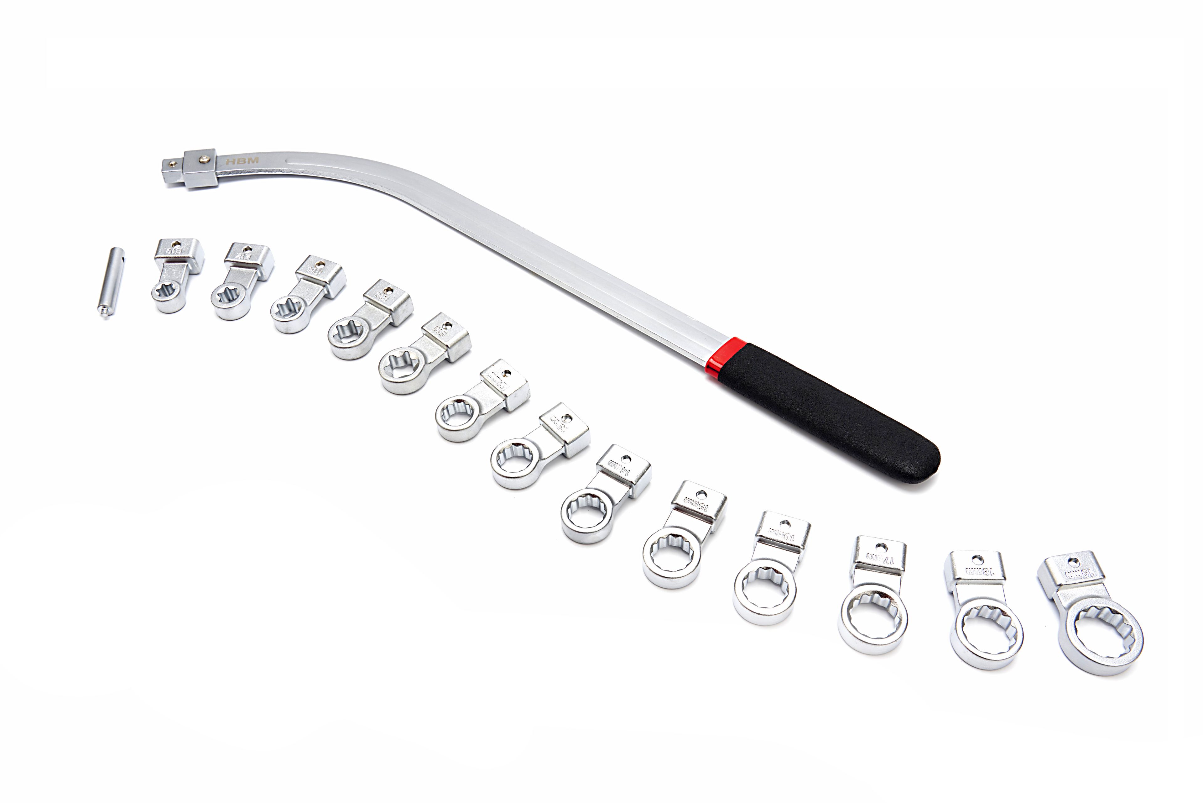 HBM Juego de llaves para correa en V, polea, multicanal, 15 piezas Image 2