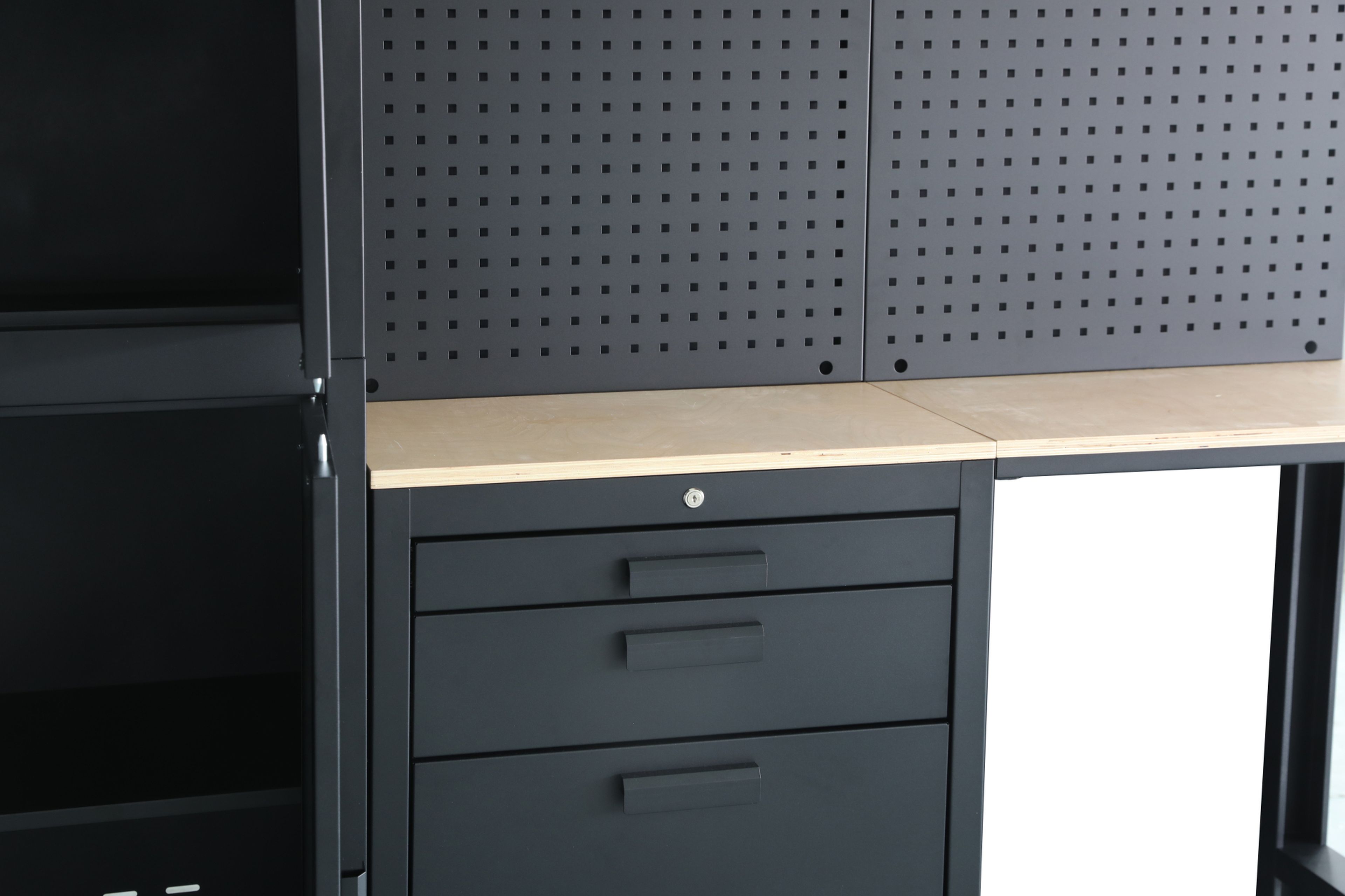 HBM premium werkplaatssysteem, 8-delig, mat zwart Image 6