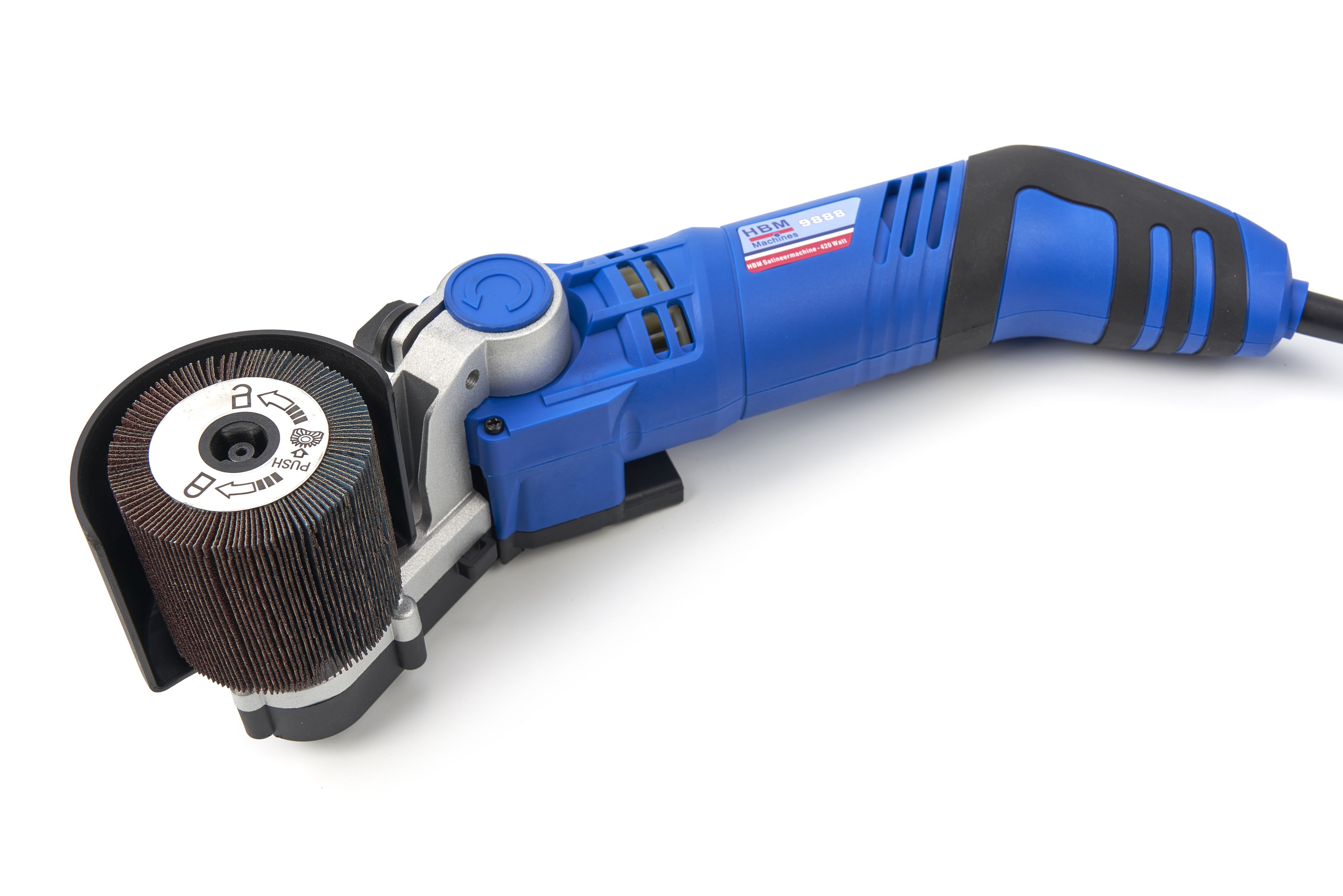 HBM Satineermachine - Borstelmachine Met Kantelbare Kop - 420 Watt Image 8