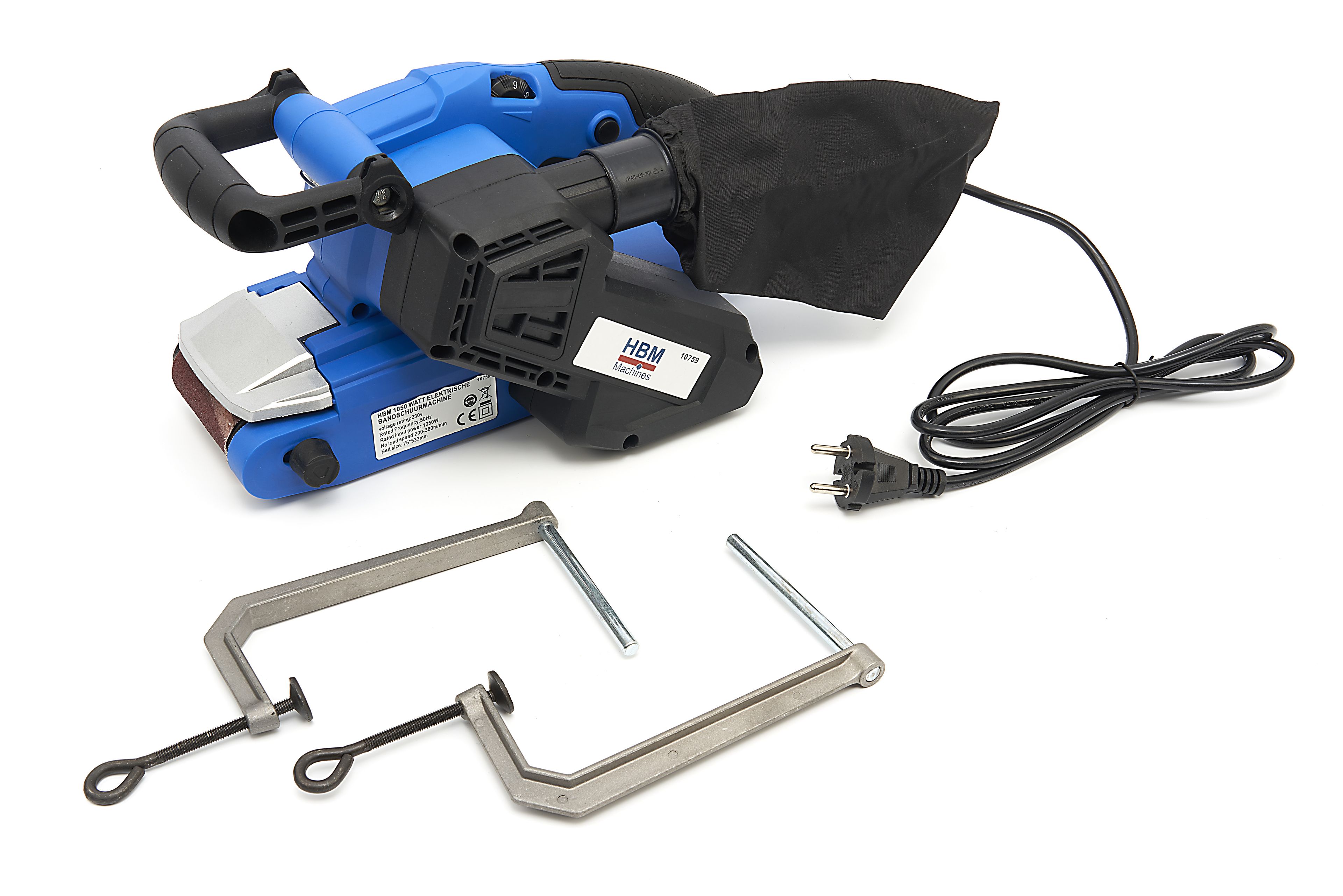 HBM Ponceuse à bande électrique 1050 watts