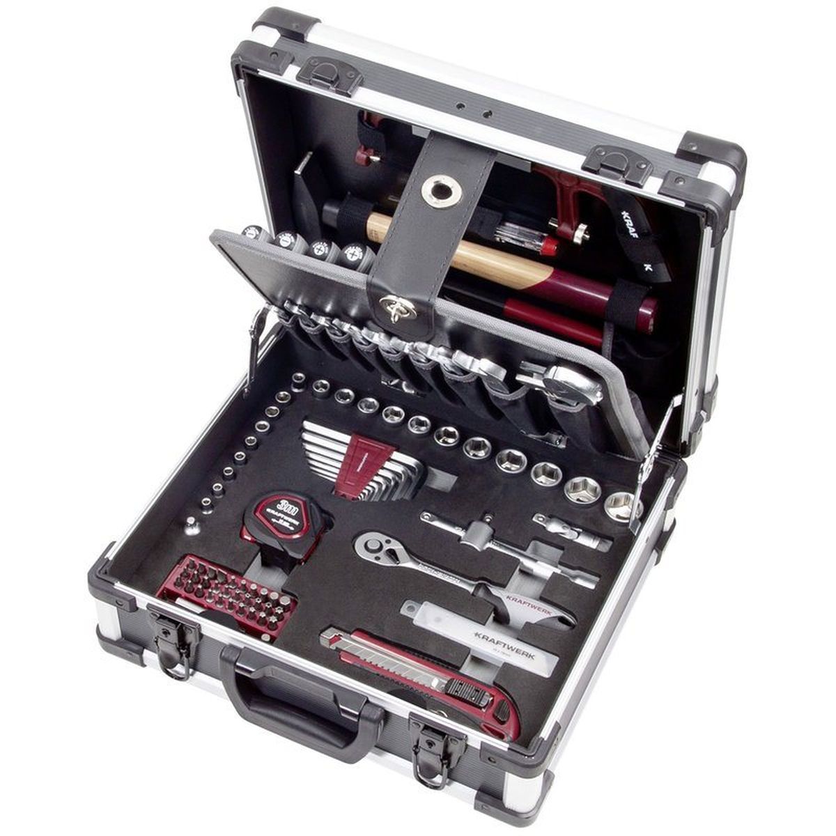 Kraftwerk B143 Basic Allround-Alu-Werkzeugkoffer 102 Stück