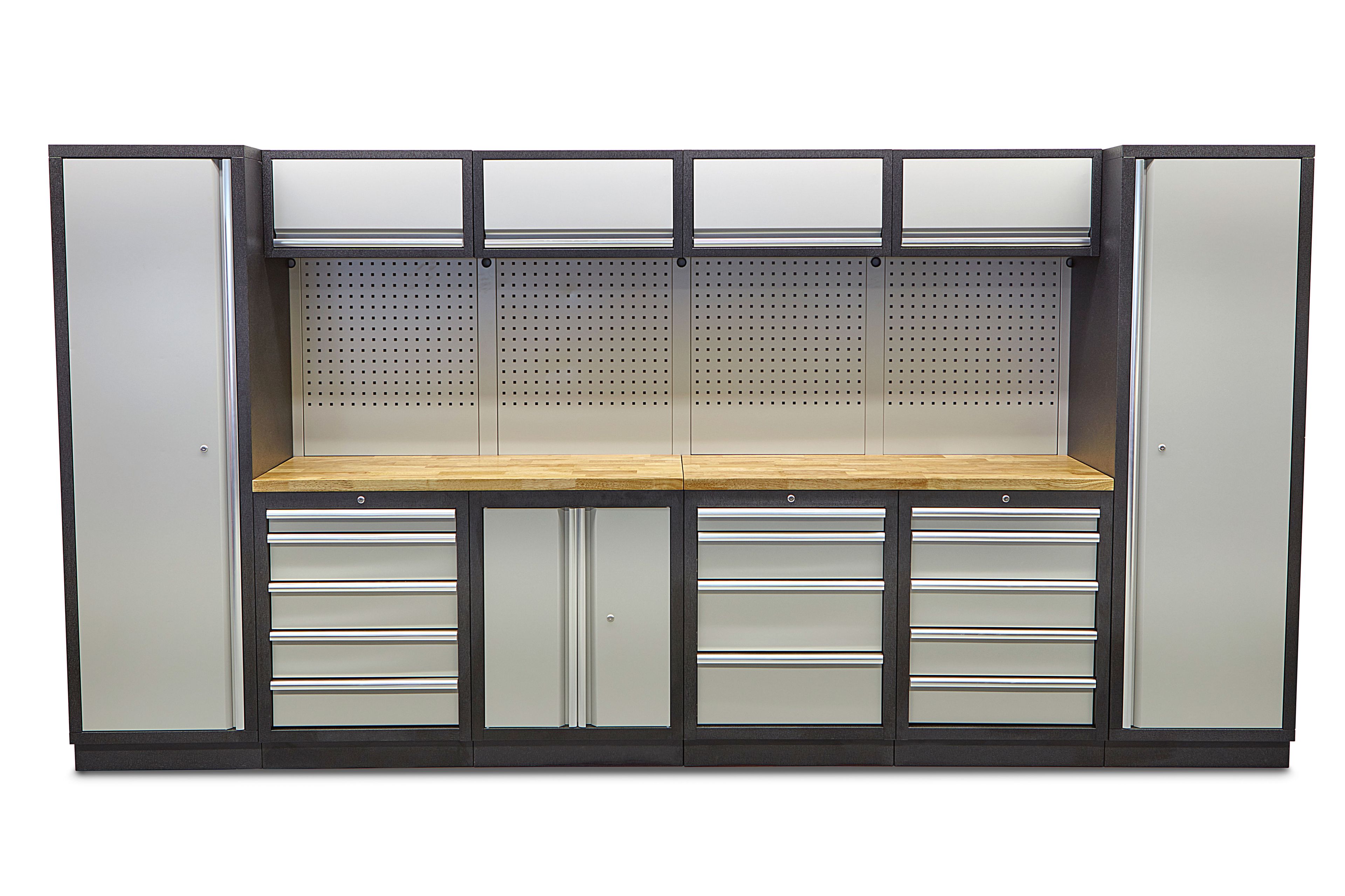 HBM Professionelles modulares Werkstattsystem, 16-teilig, schwarzgrau Image 2