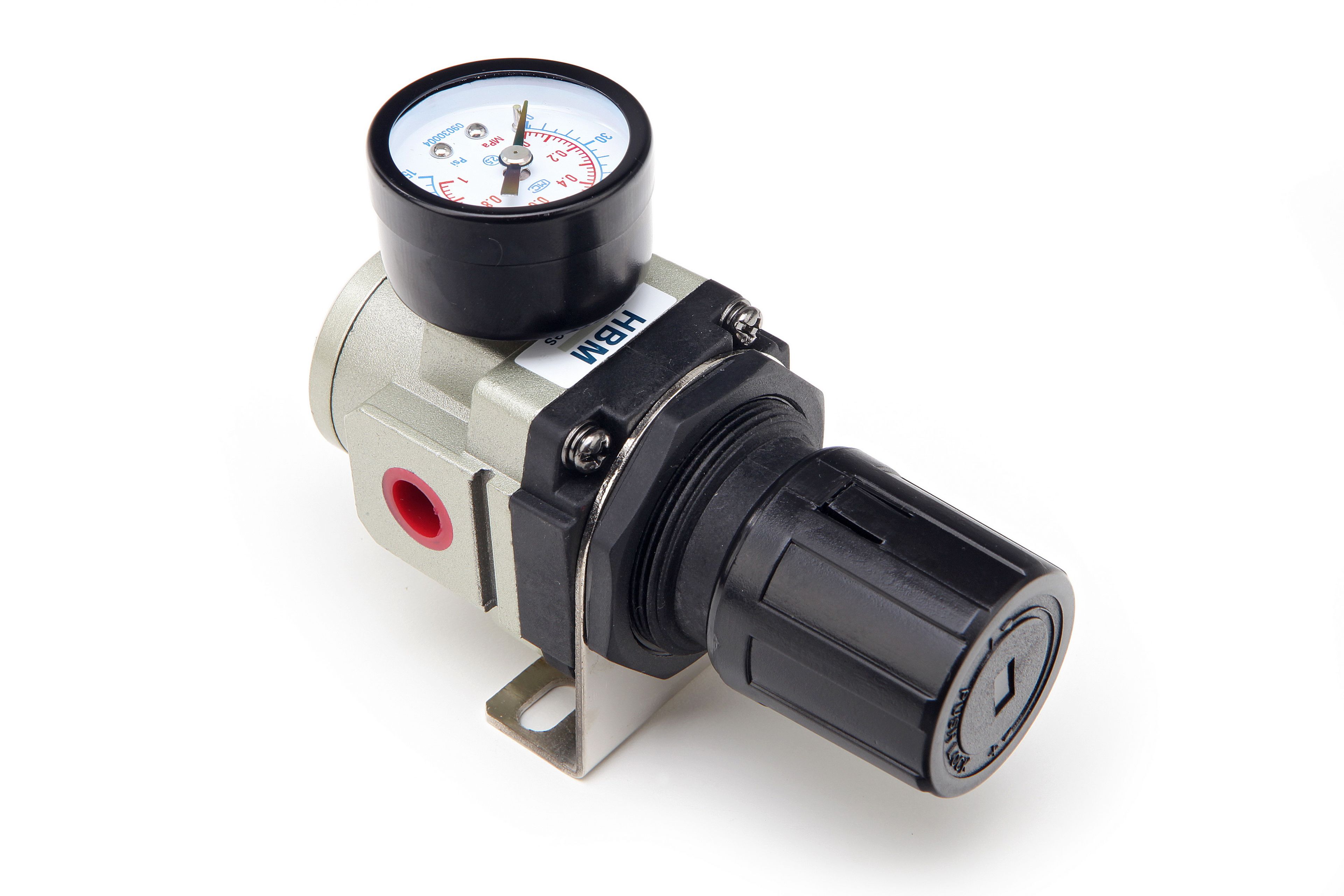 Régulateur de pression professionnel HBM pour compresseur 1/4 pouce Image 2