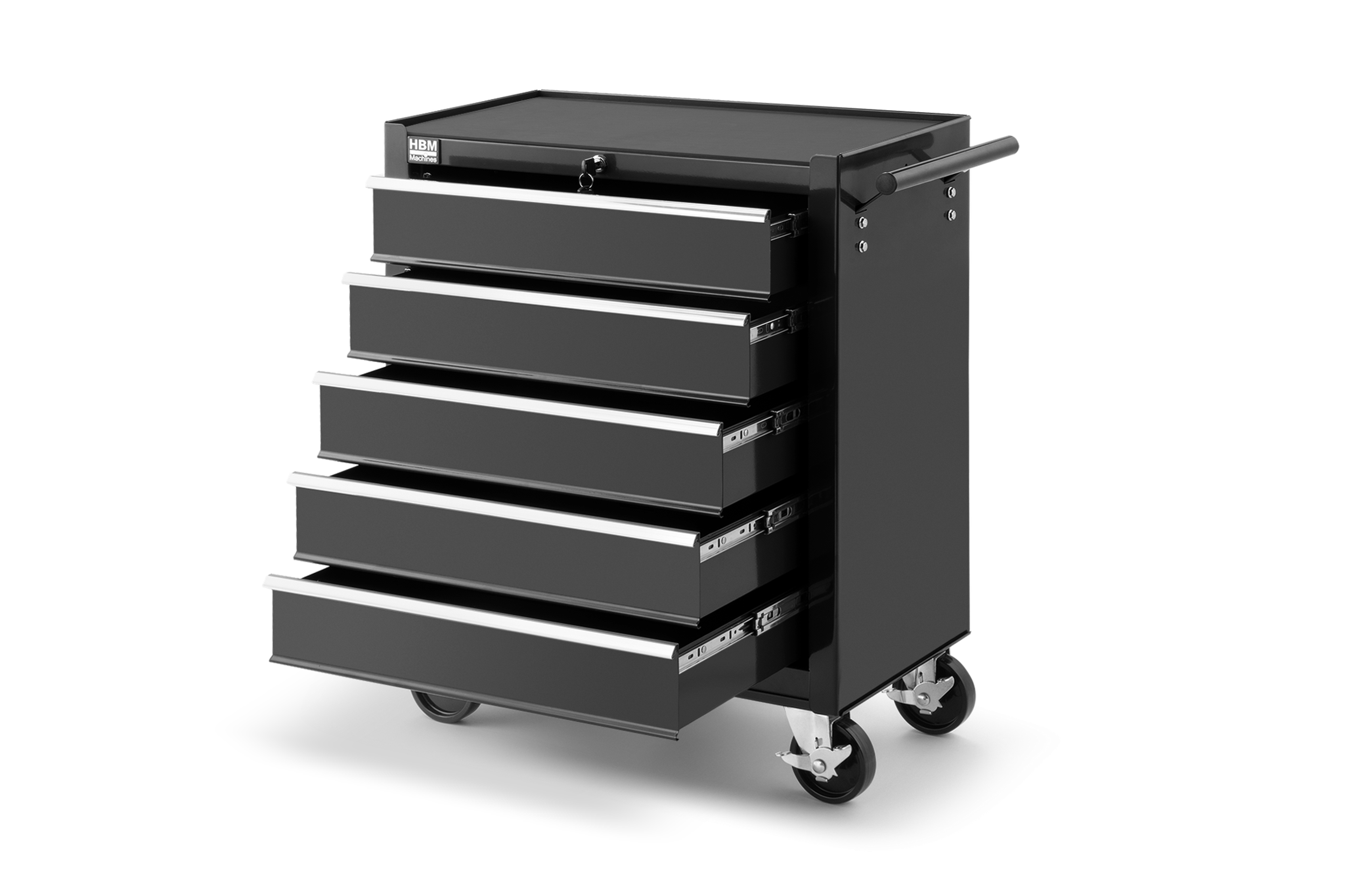 HBM Werkzeugwagen mit 5 Schubladen, 62 cm, schwarz Image 4