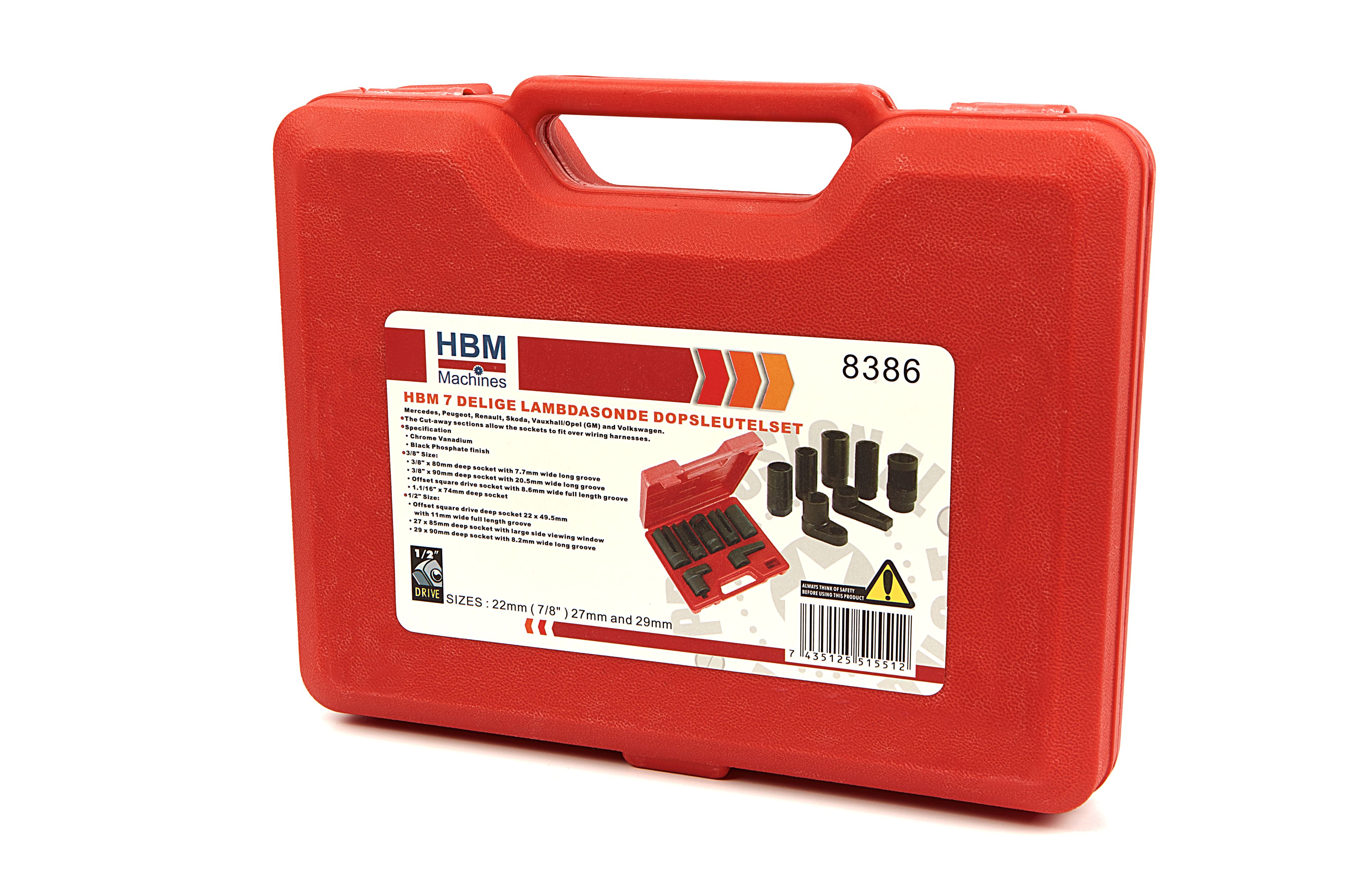 Set di chiavi a bussola HBM 7 pezzi per sonda lambda Image 4