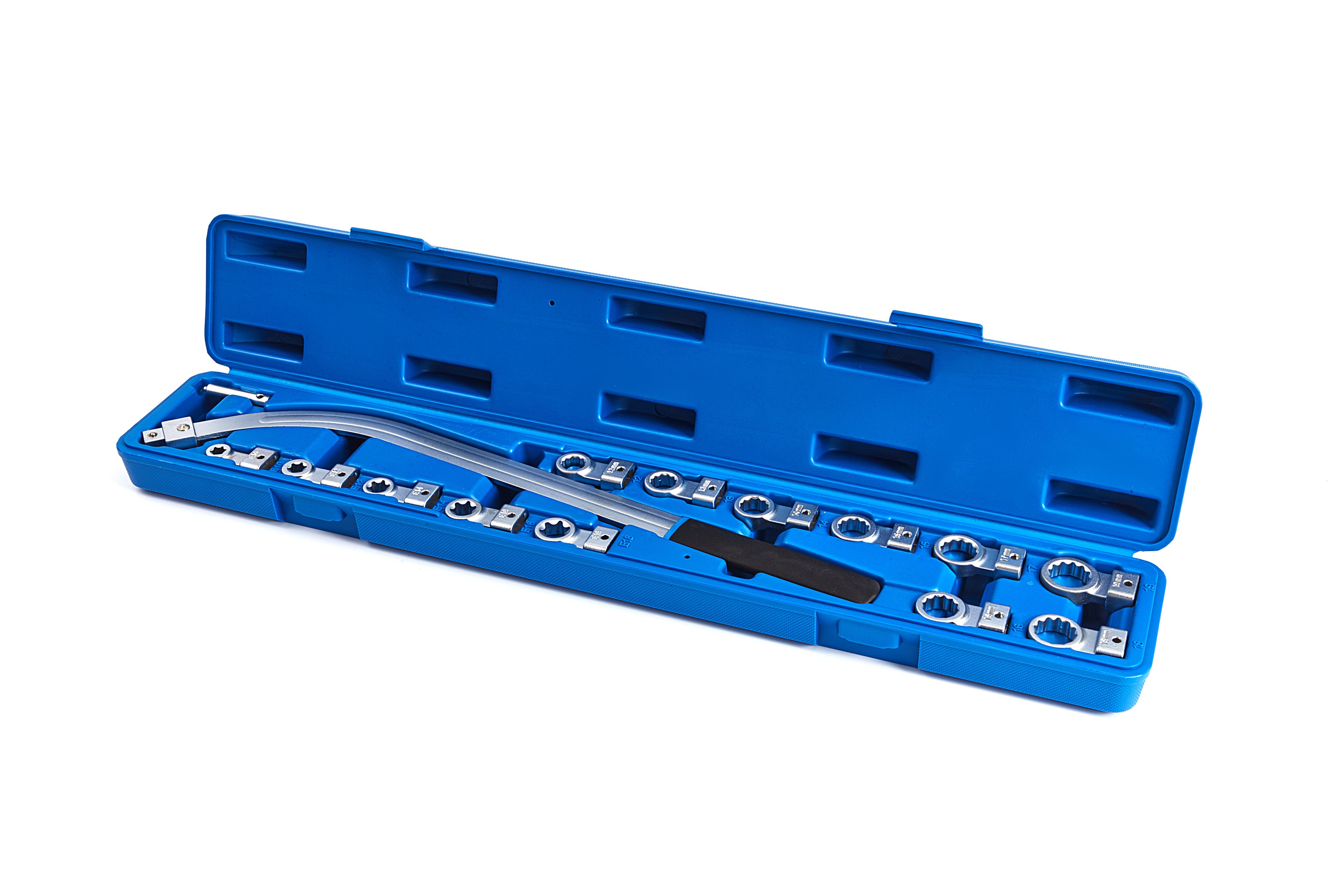 Conjunto de llaves de anillo de múltiples correas V de 15 piezas HBM Image 2