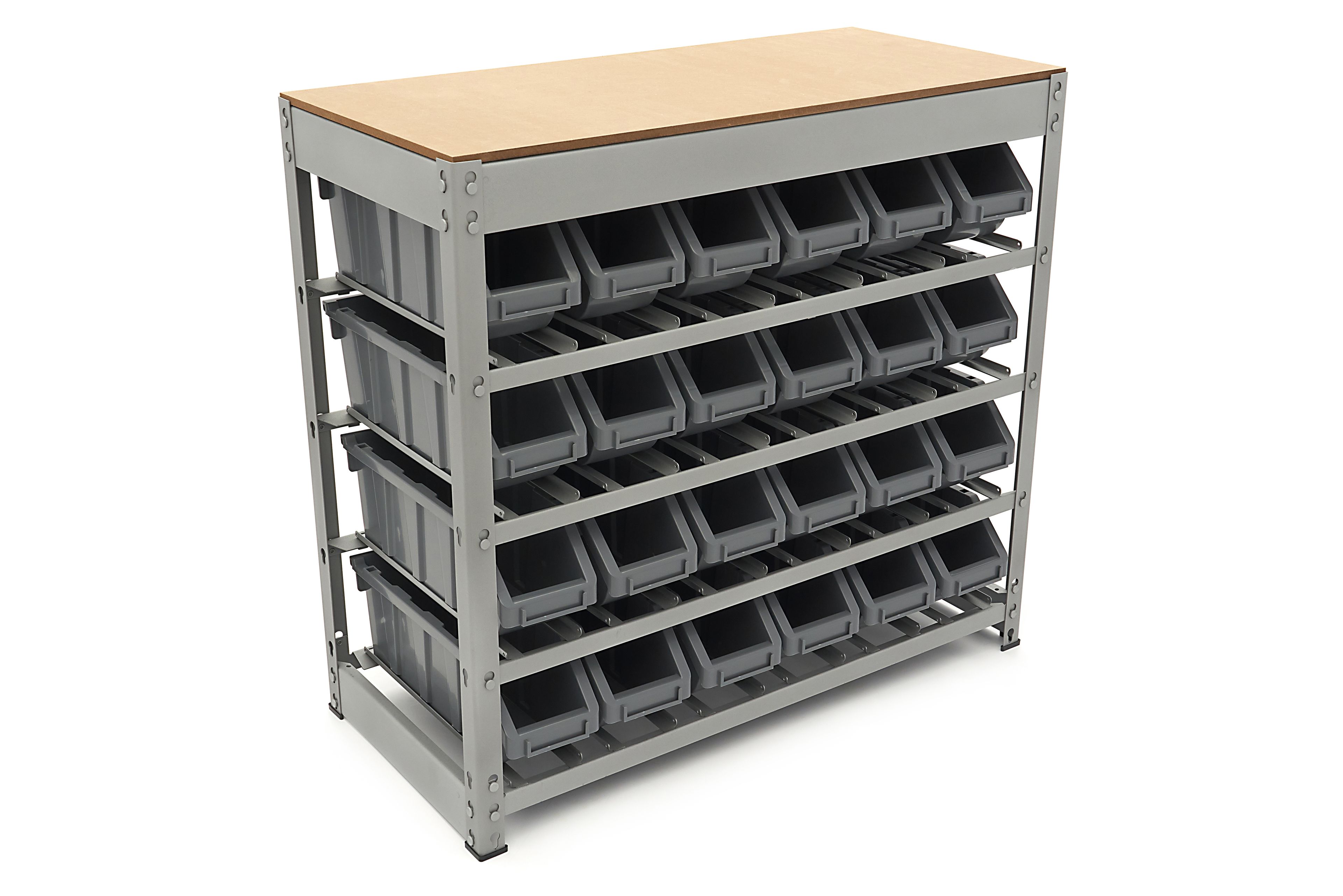 HBM Bakkenkast, Opbergsysteem, Stelling met 24 Opbergbakken