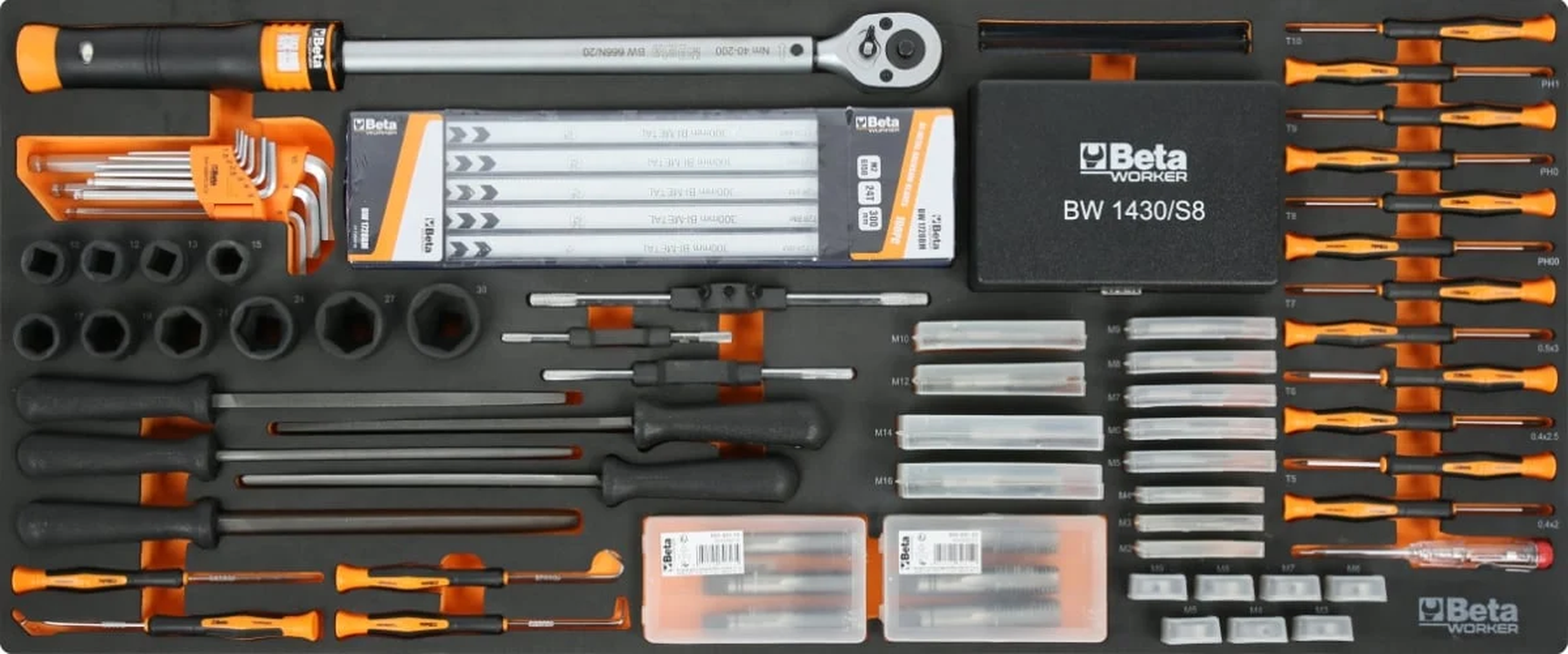 Beta gereedschapswagen 8 laden, 1061-delig, BW 2400 RSC24AXXL-O, oranje Image 6