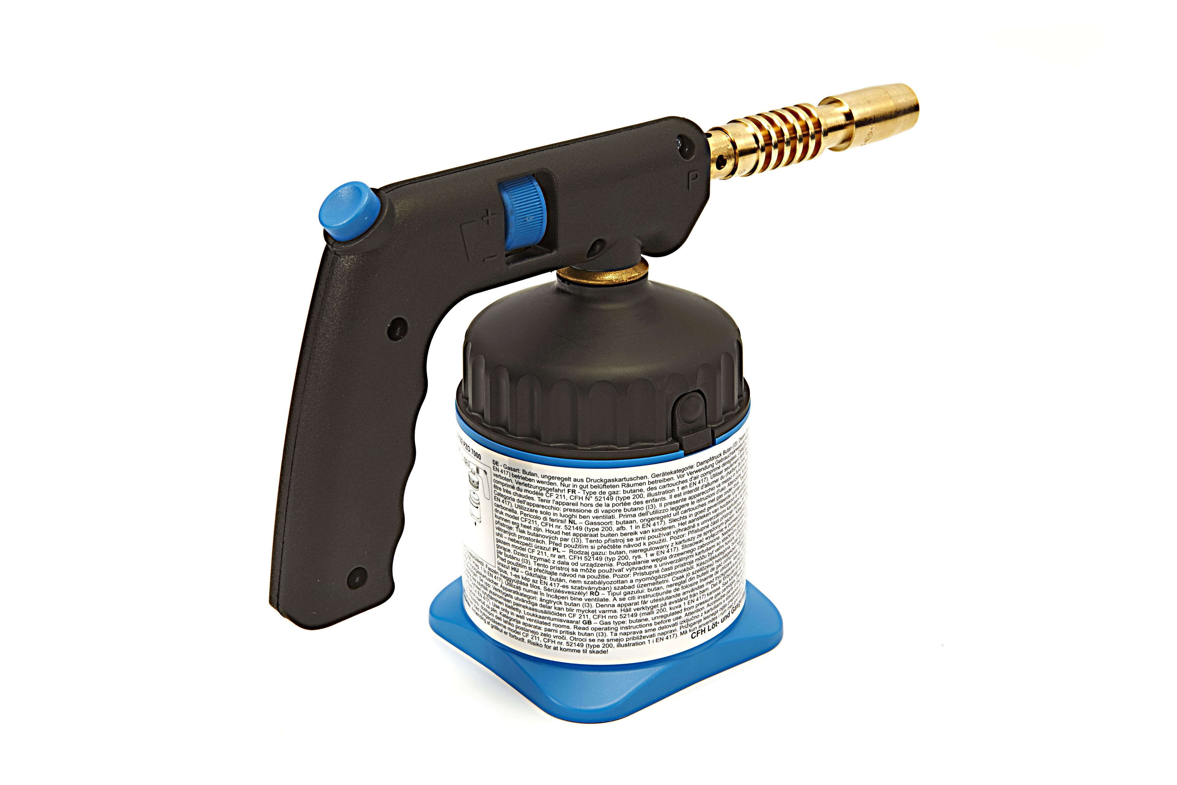 CFH Soldeerbrander PZ 5000, Inclusief 1 Gasbus met Piëzo ontsteking Image 2