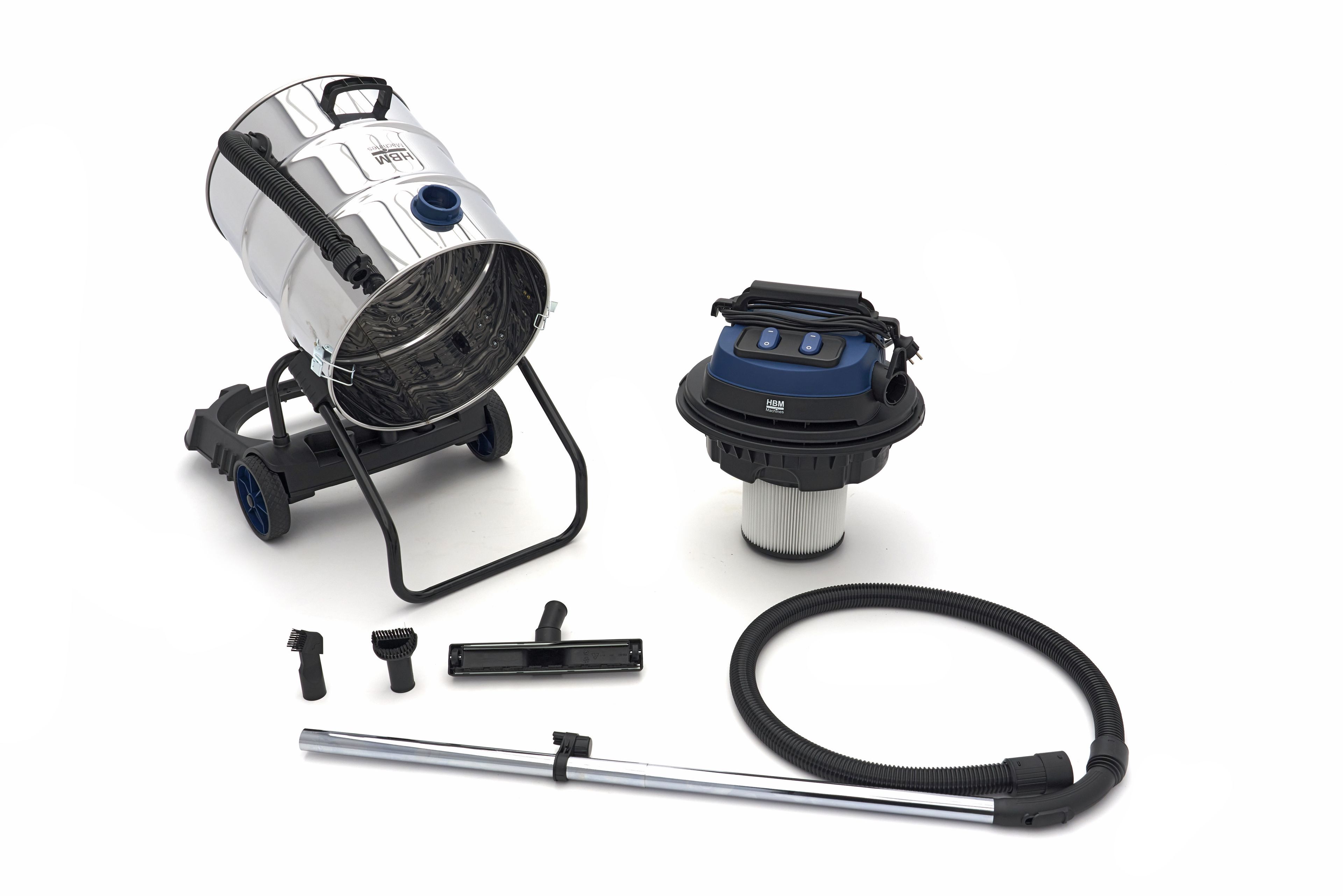 HBM bouwstofzuiger nat/droog 2x1200W 80L Image 8