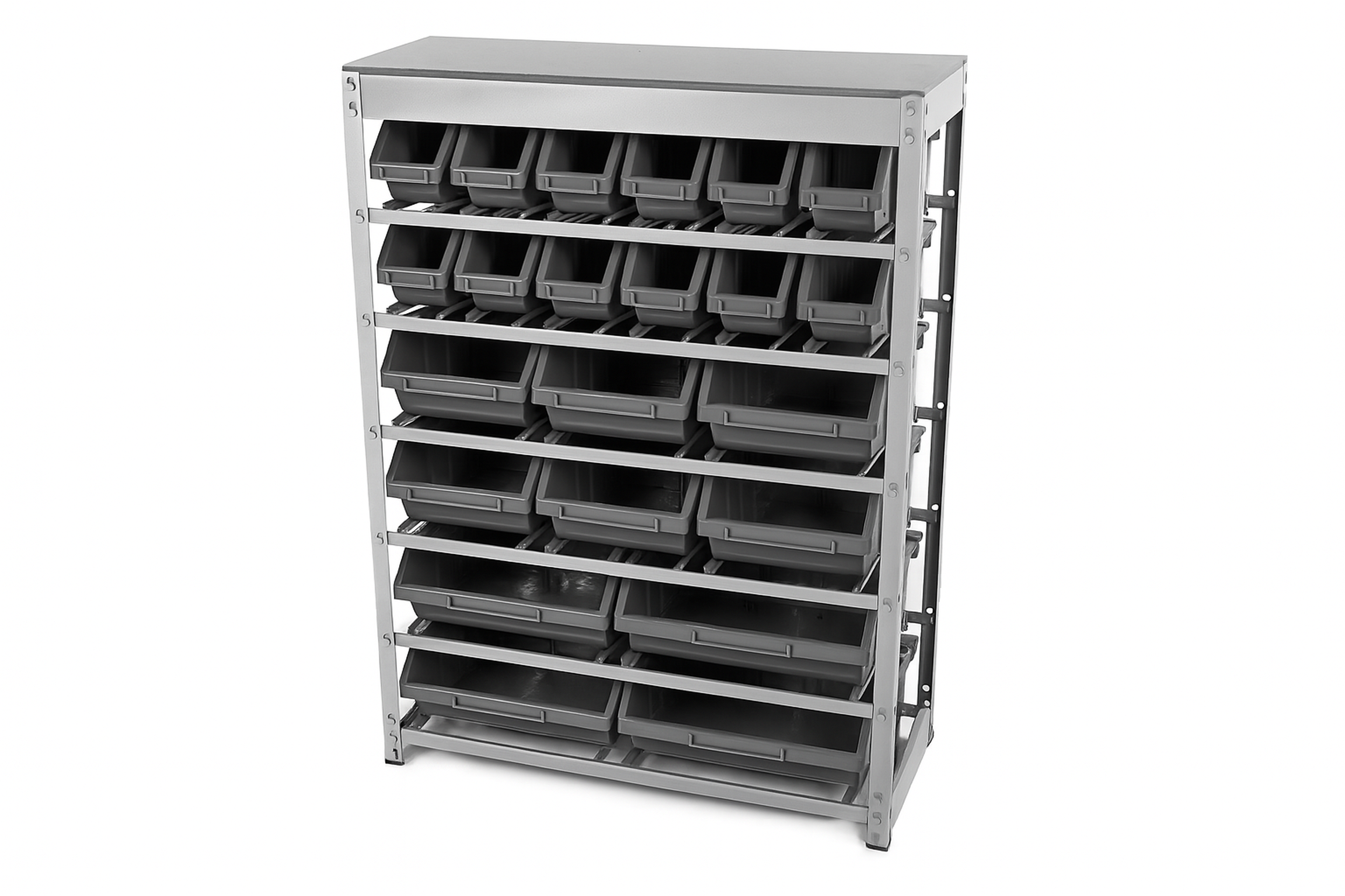 HBM Bakkenkast, opbergsysteem, stelling met 22 opbergbakken Image 3