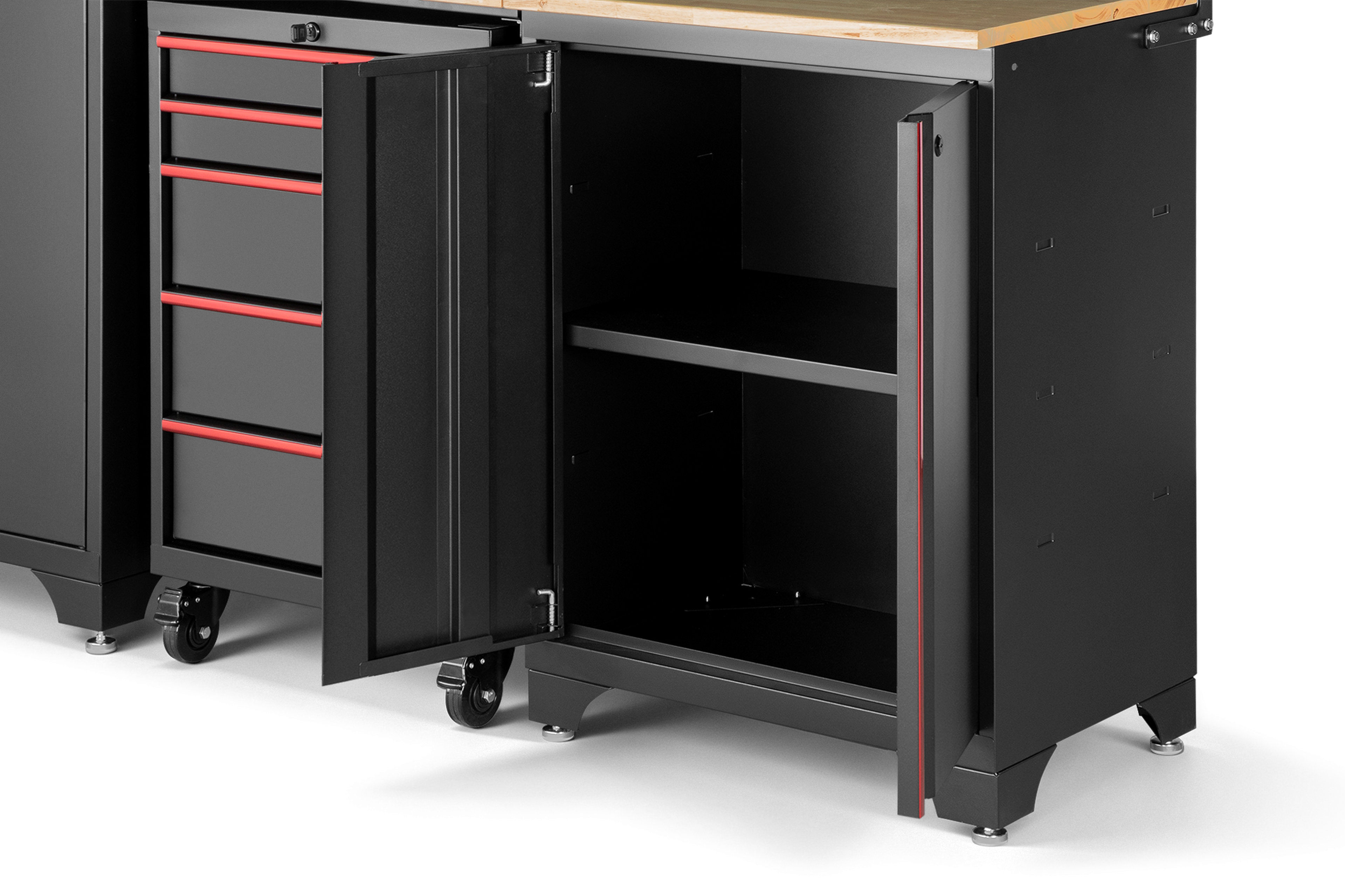 HBM modulair werkplaatssysteem 6-delig, zwart rood, model A Image 10