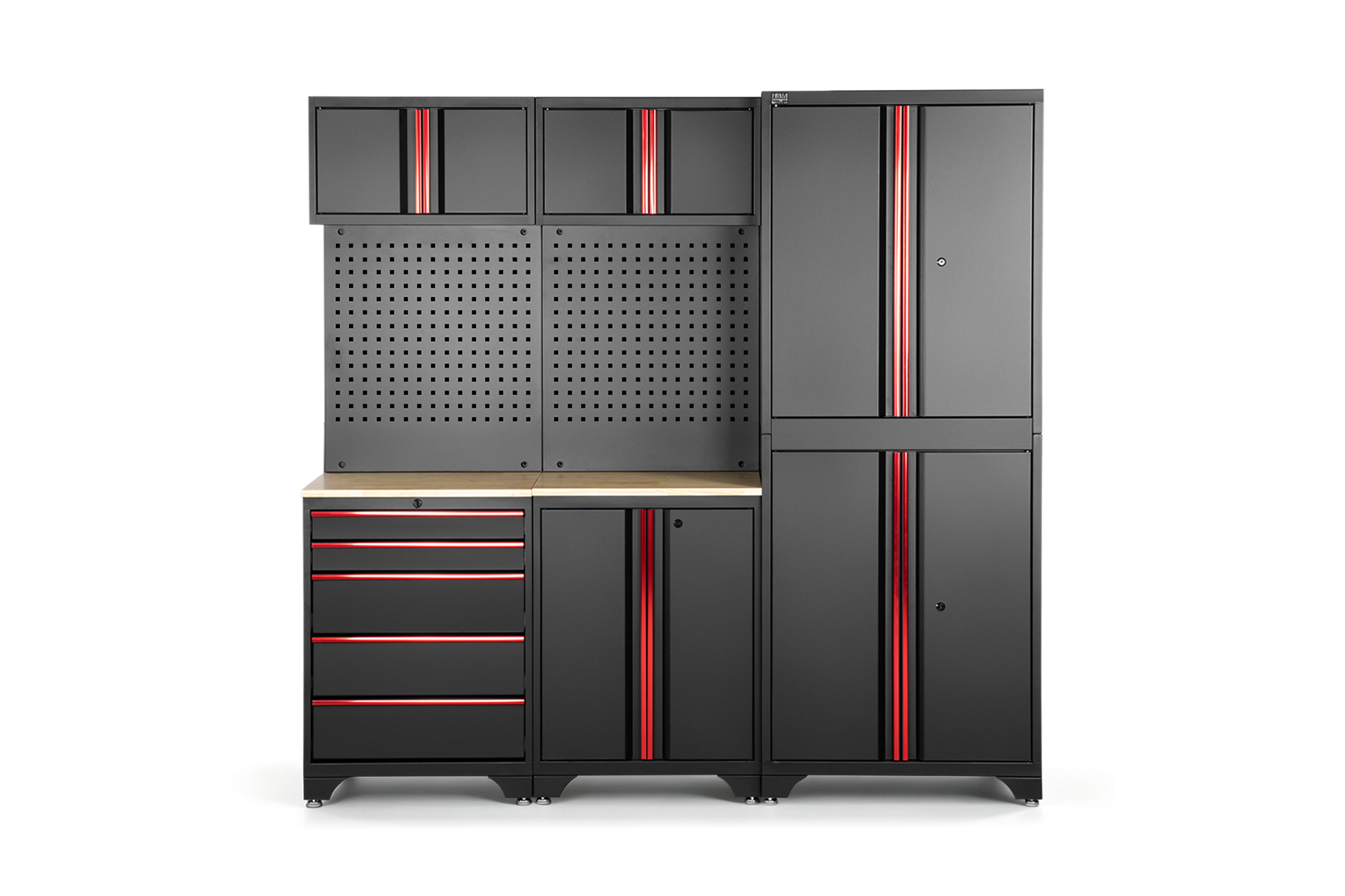 HBM modulair werkplaatssysteem 6-delig, zwart rood, model B Image 2
