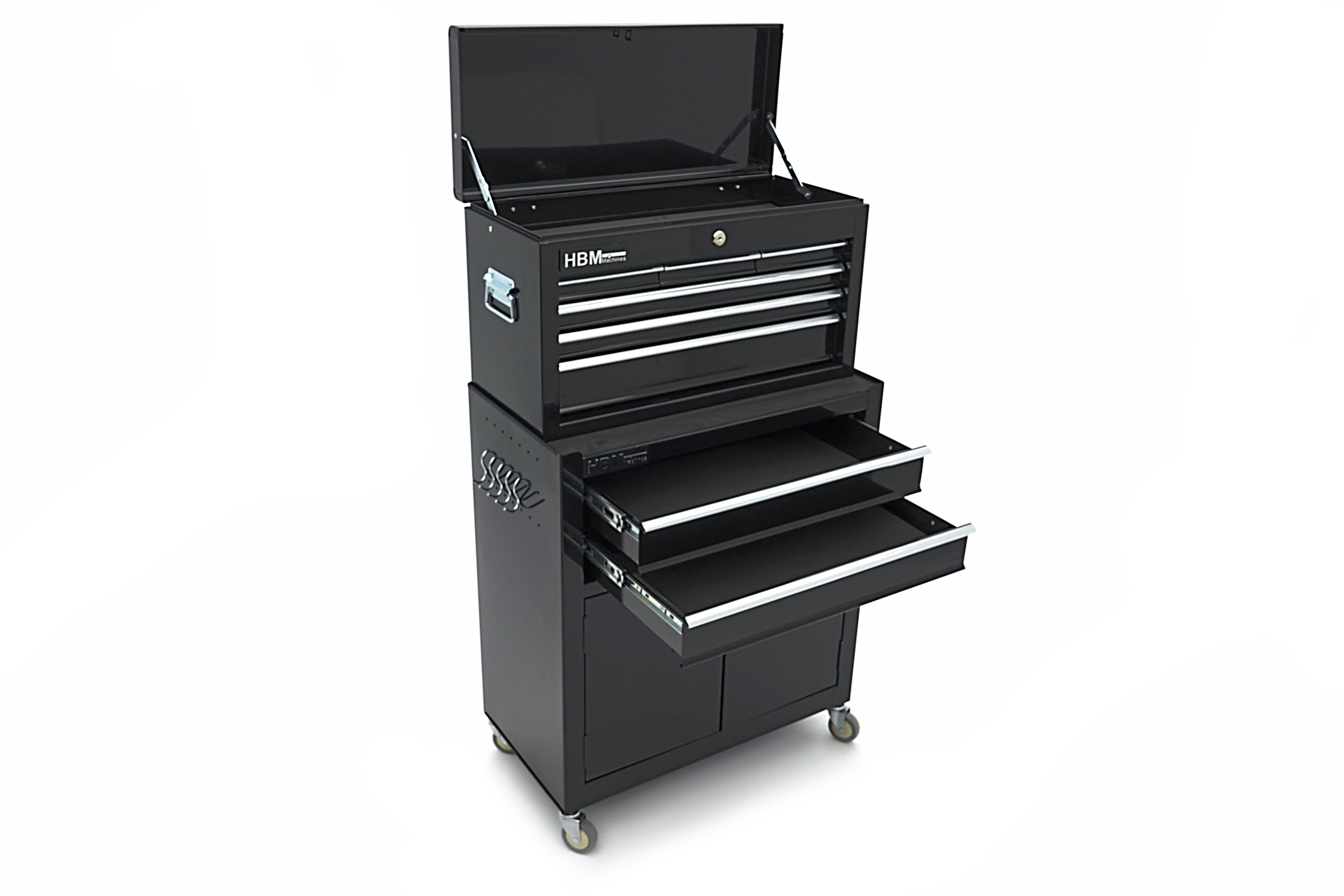 HBM gereedschapswagen inclusief opzetkast, zwart, model 2 Image 8