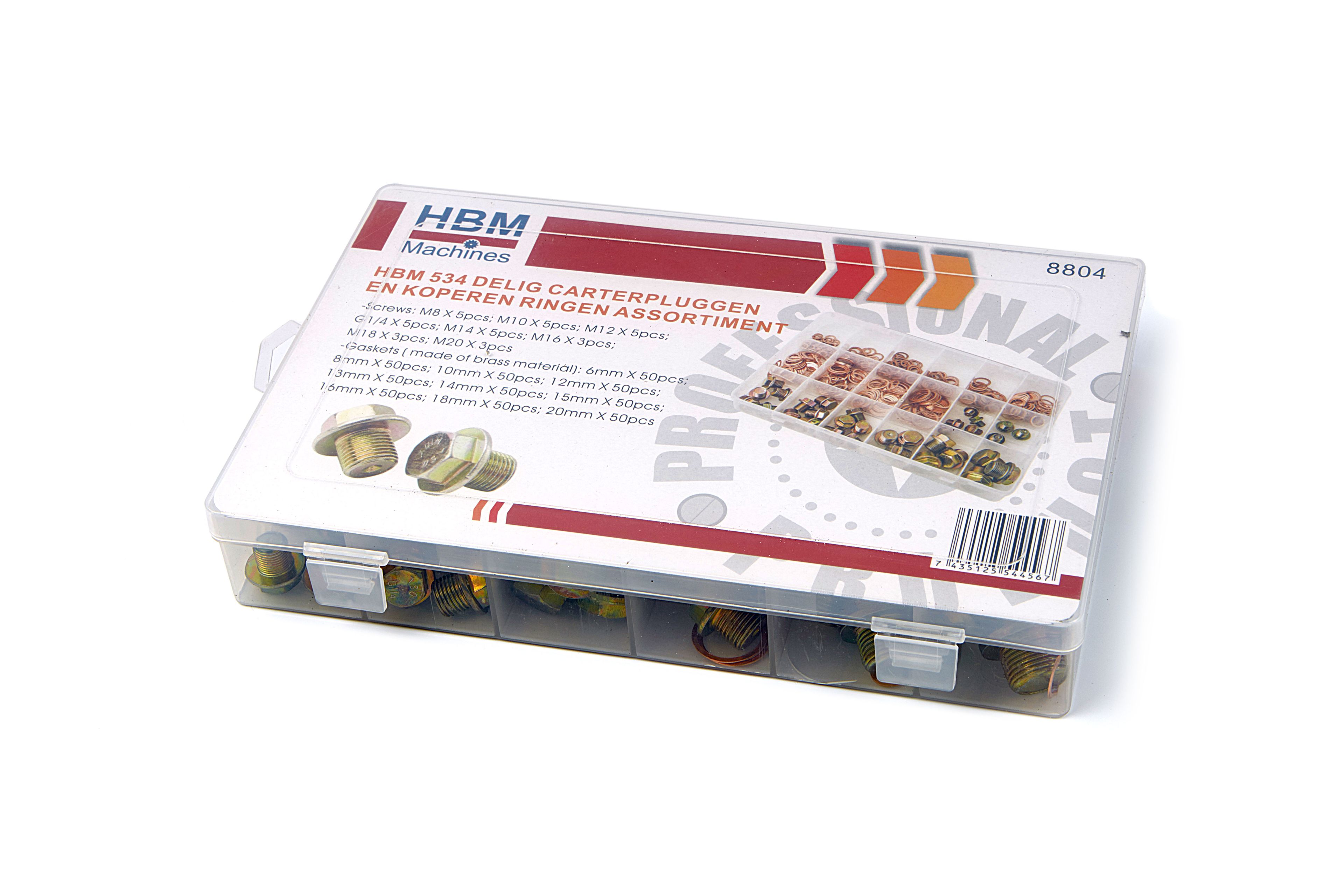 Assortimento di tappi di carter HBM e anelli in rame 534 pezzi Image 3