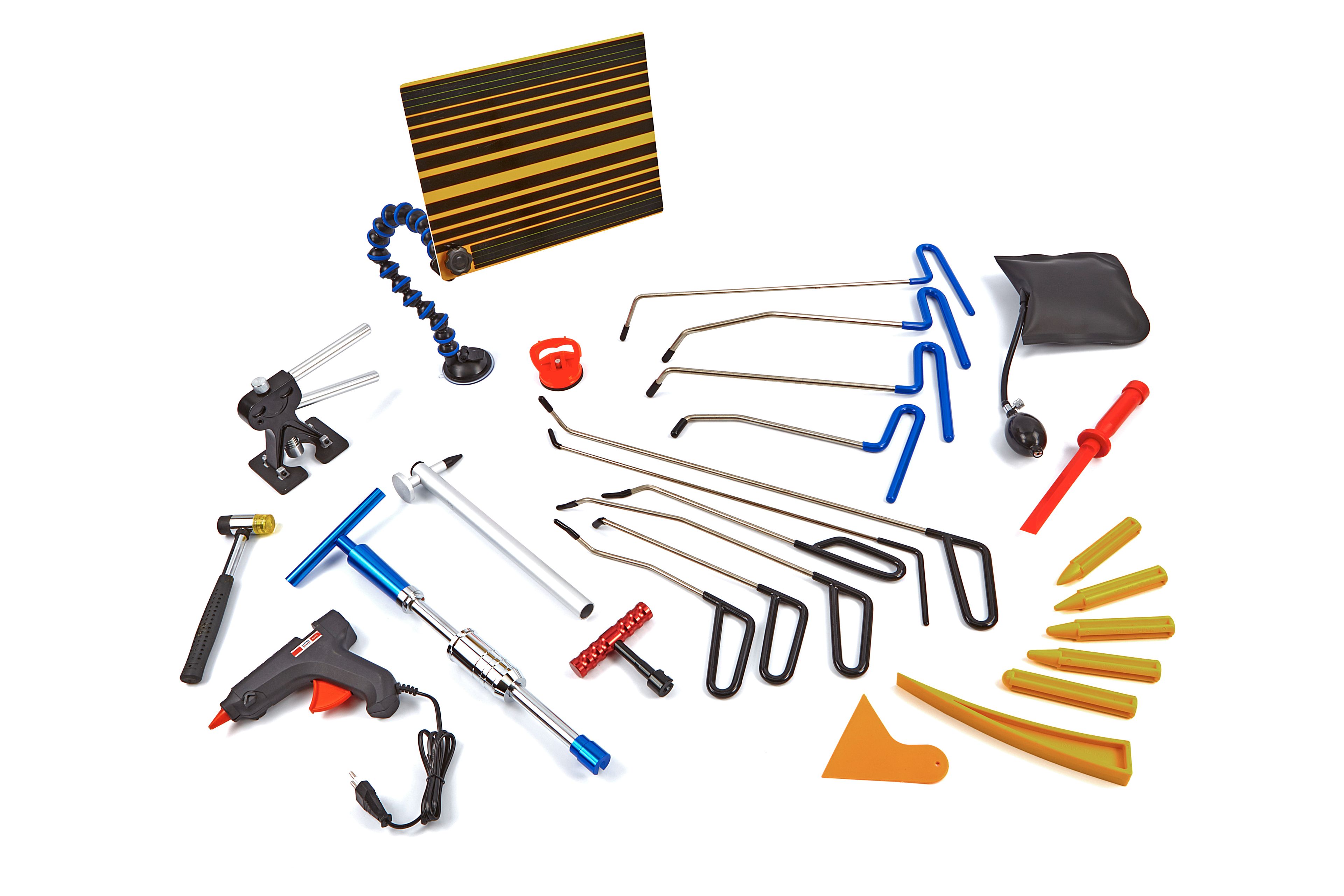 HBM Set professionale da 85 pezzi per la rimozione di ammaccature / Rimozione di ammaccature senza spruzzatura