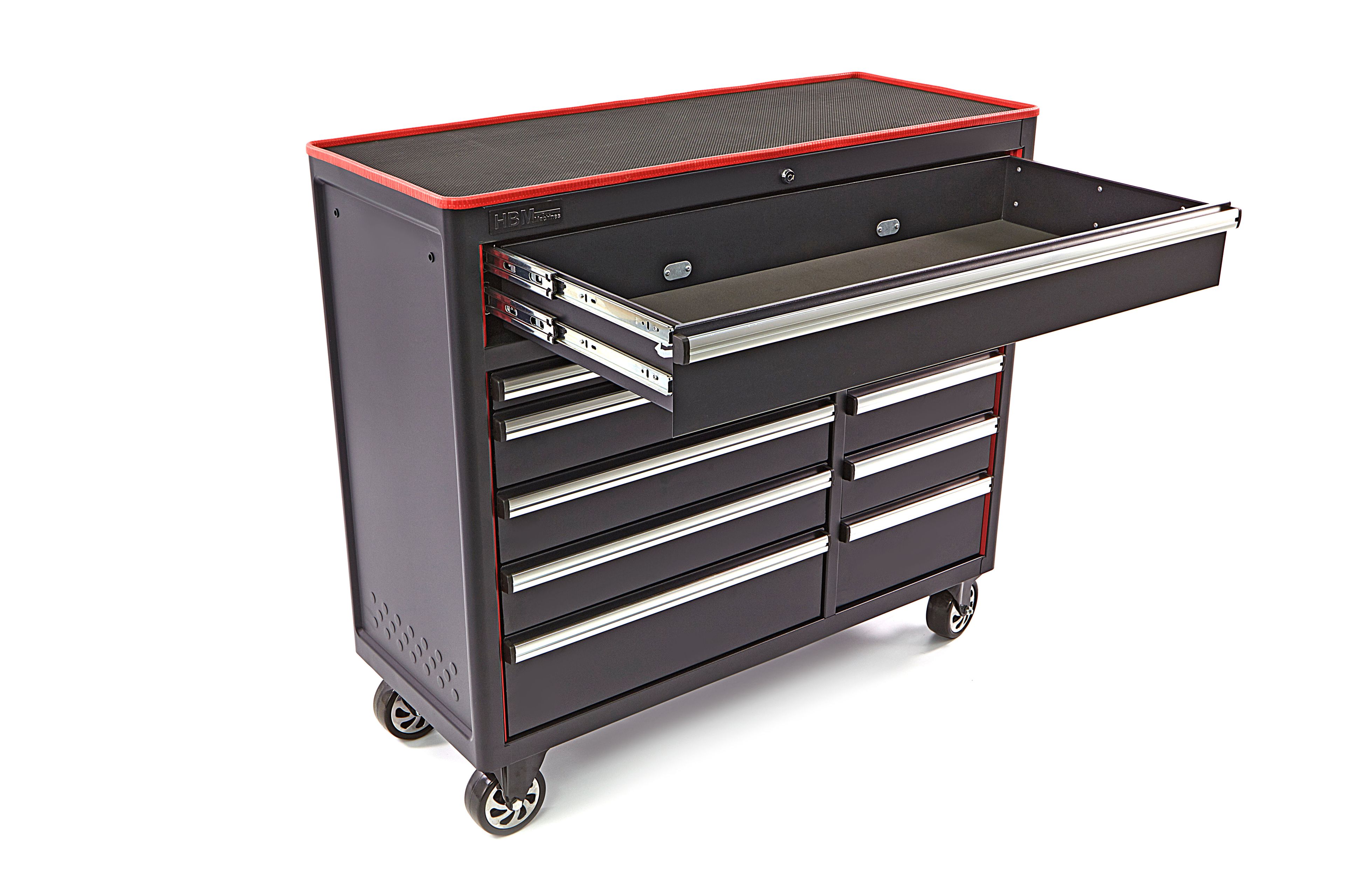 HBM gereedschapswagen met 11 laden, 111 cm, zwart Image 5