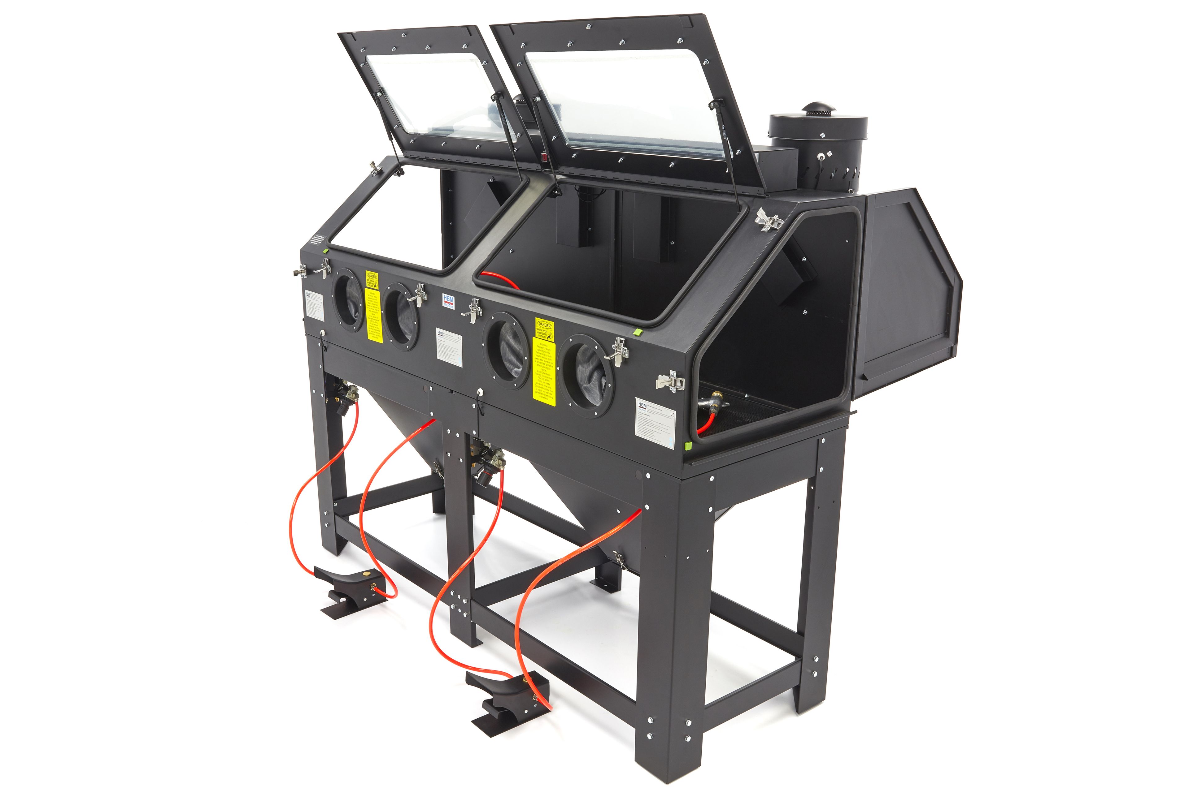 Cabine de sablage double HBM SBC 880 avec 2 ventilateurs d'extraction Image 3