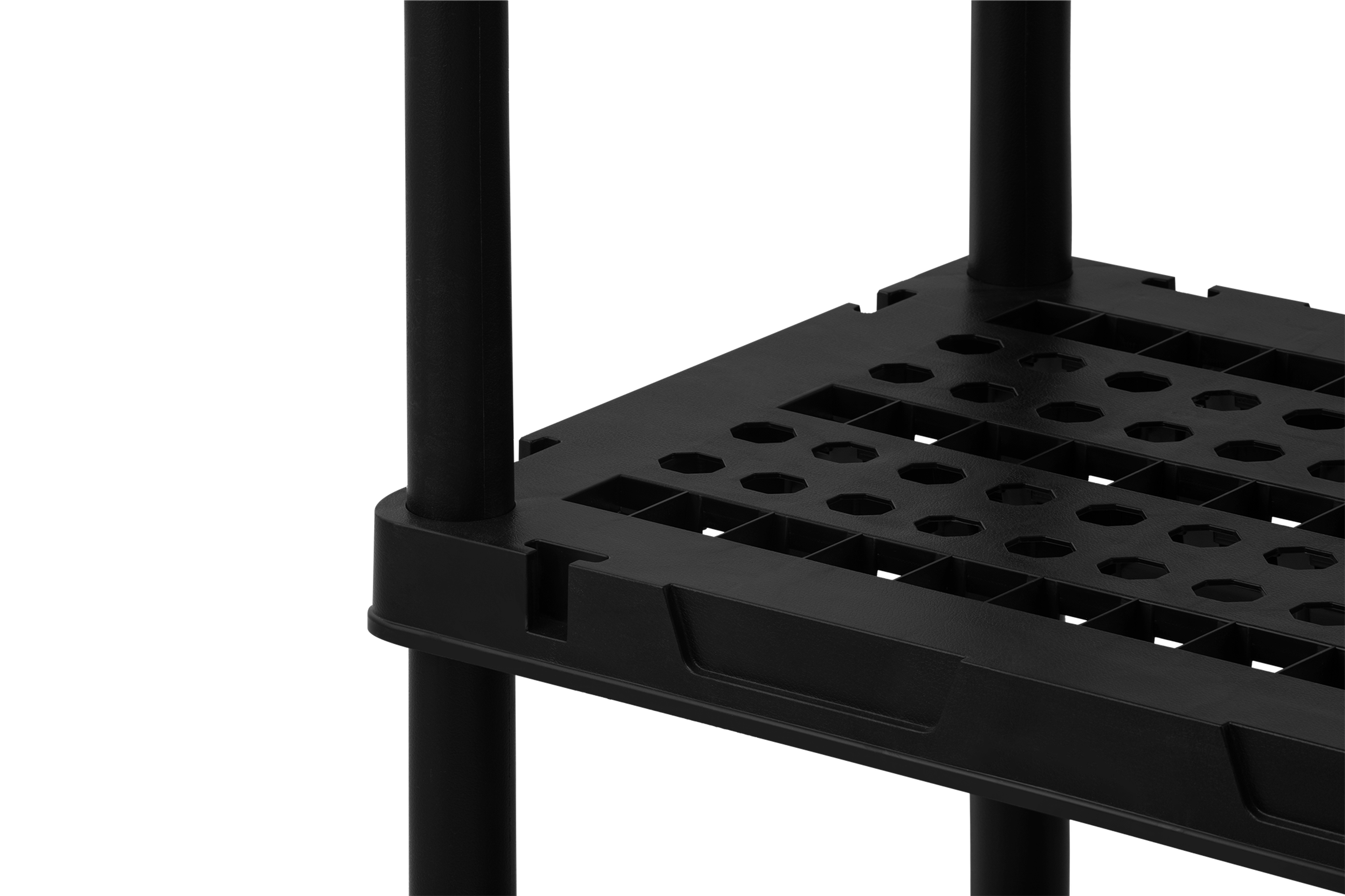 HBM kunststof stellingkast 5 x 75 kg, met kliksysteem, zwart Image 5