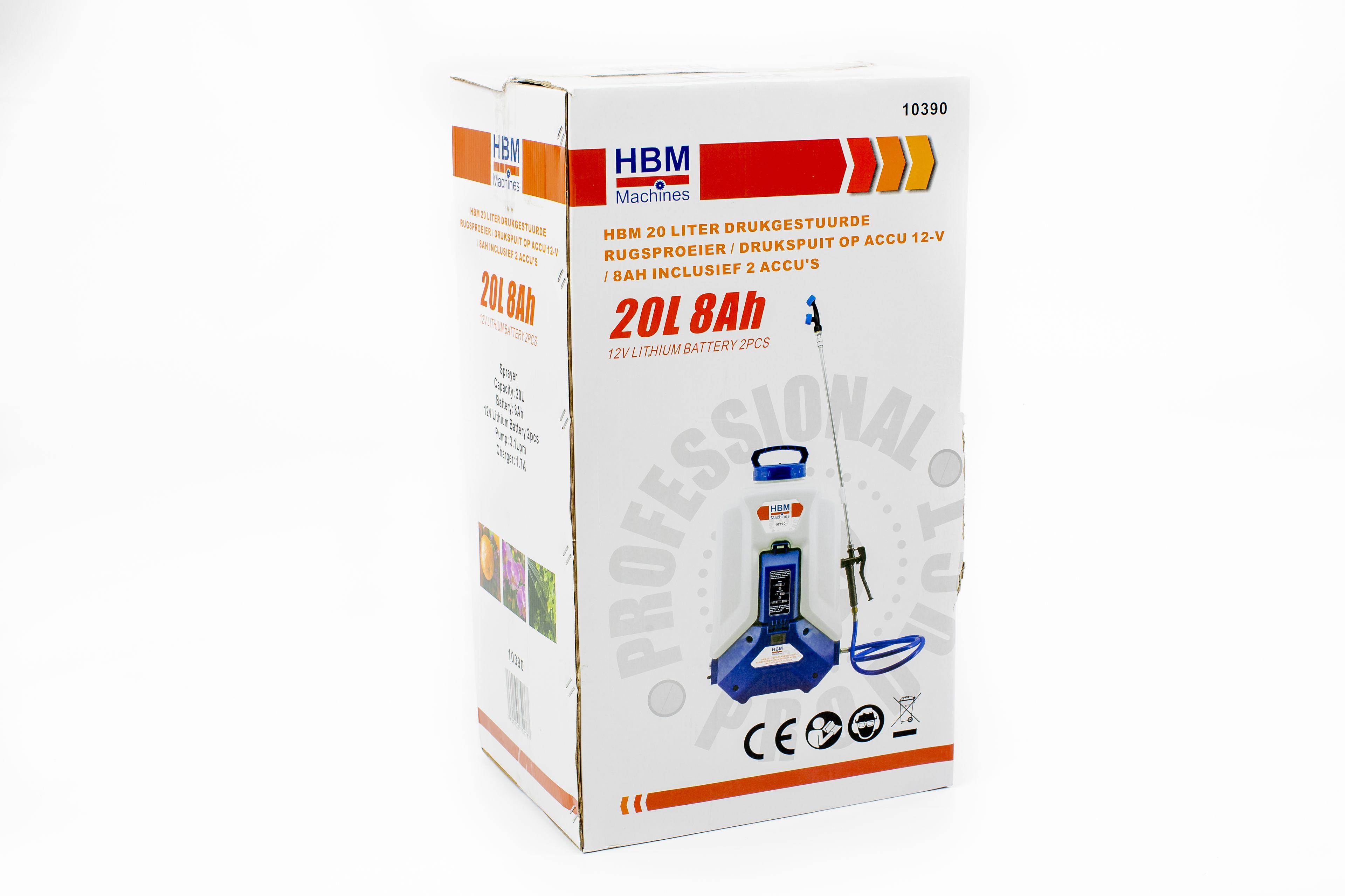 HBM 20 Liter Drukgestuurde Rugsproeier / Drukspuit op Accu 12-V / 8Ah inclusief 2 Accu's Image 10