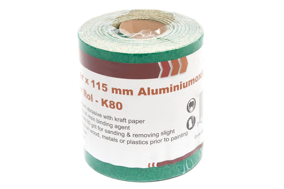 Papel de lija de óxido de aluminio HBM 10 metros x 115 mm