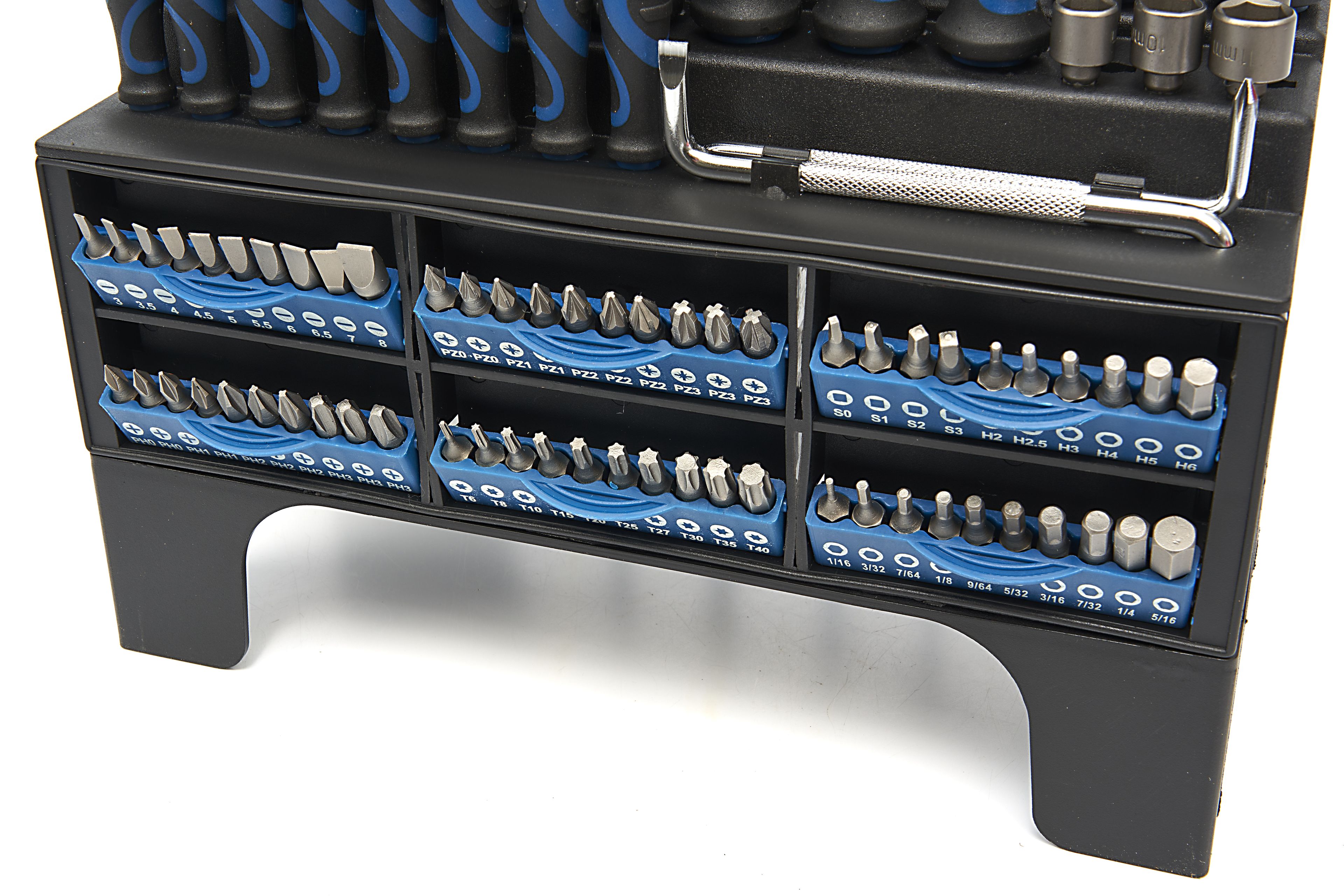 HBM soft grip schroevendraaier-, dopsleutel-, bitset 100-delig Image 5